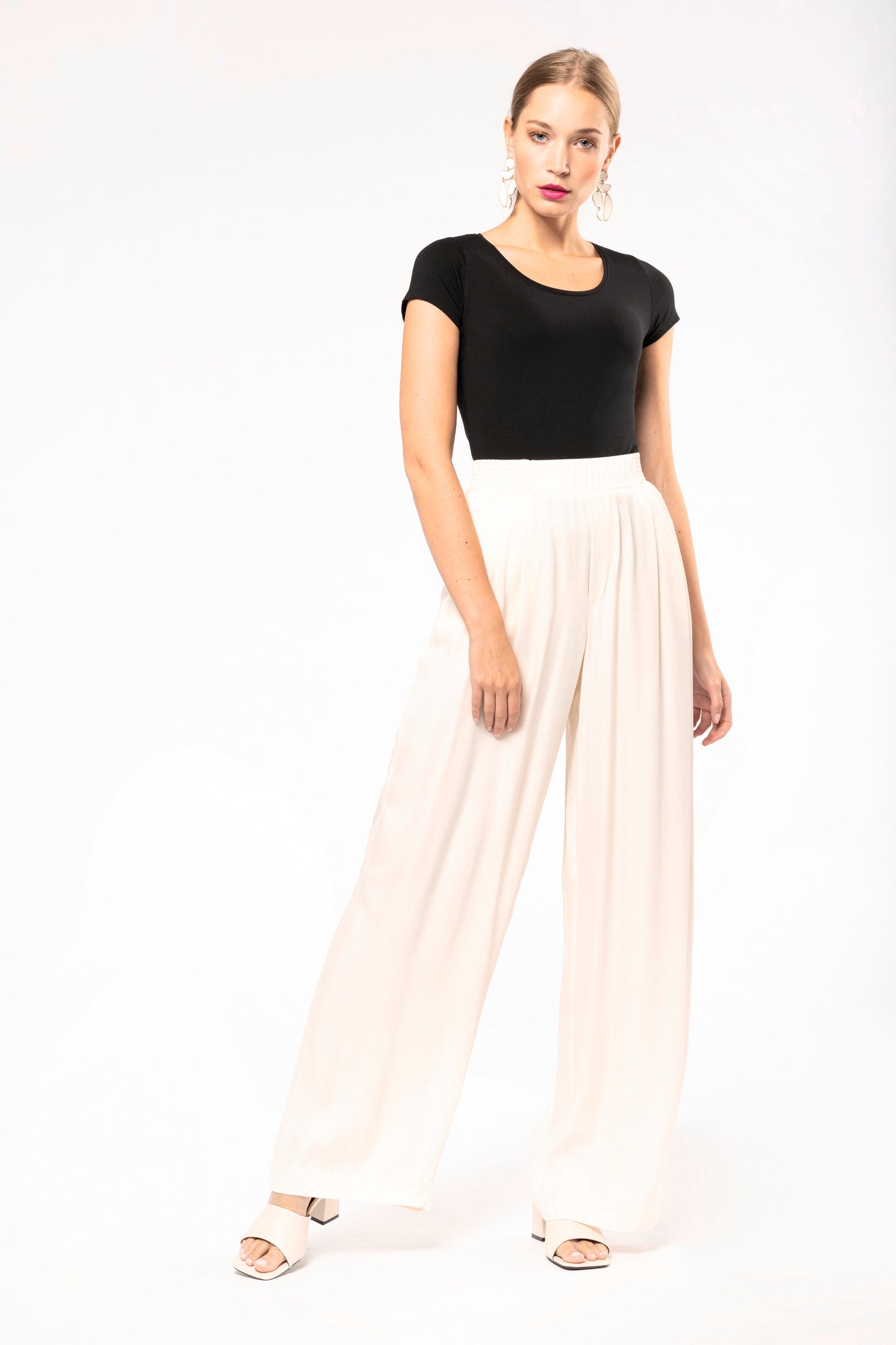 Dames t-shirt met mini-mouwtjes