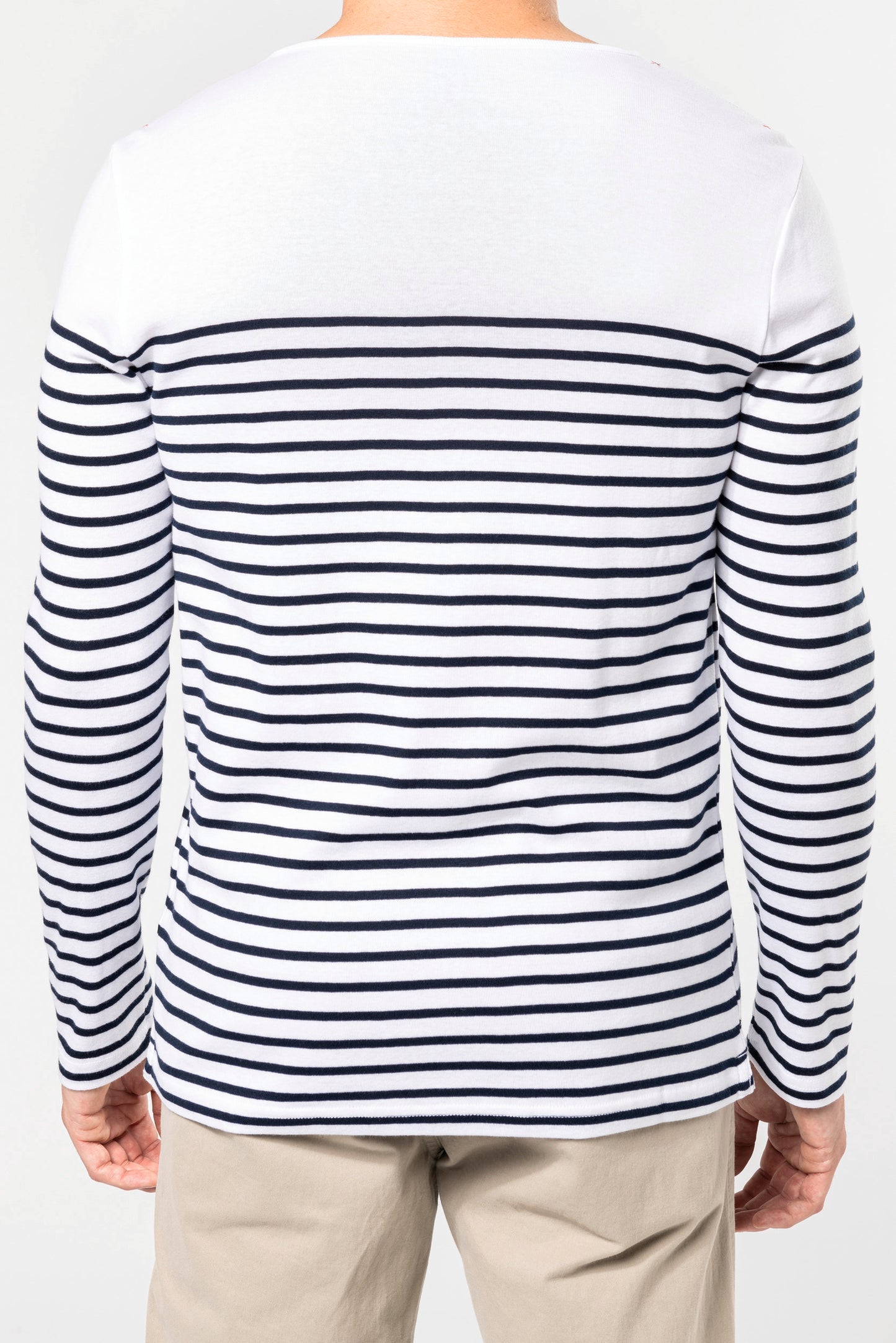 Gestreept heren-t-shirt lange mouwen