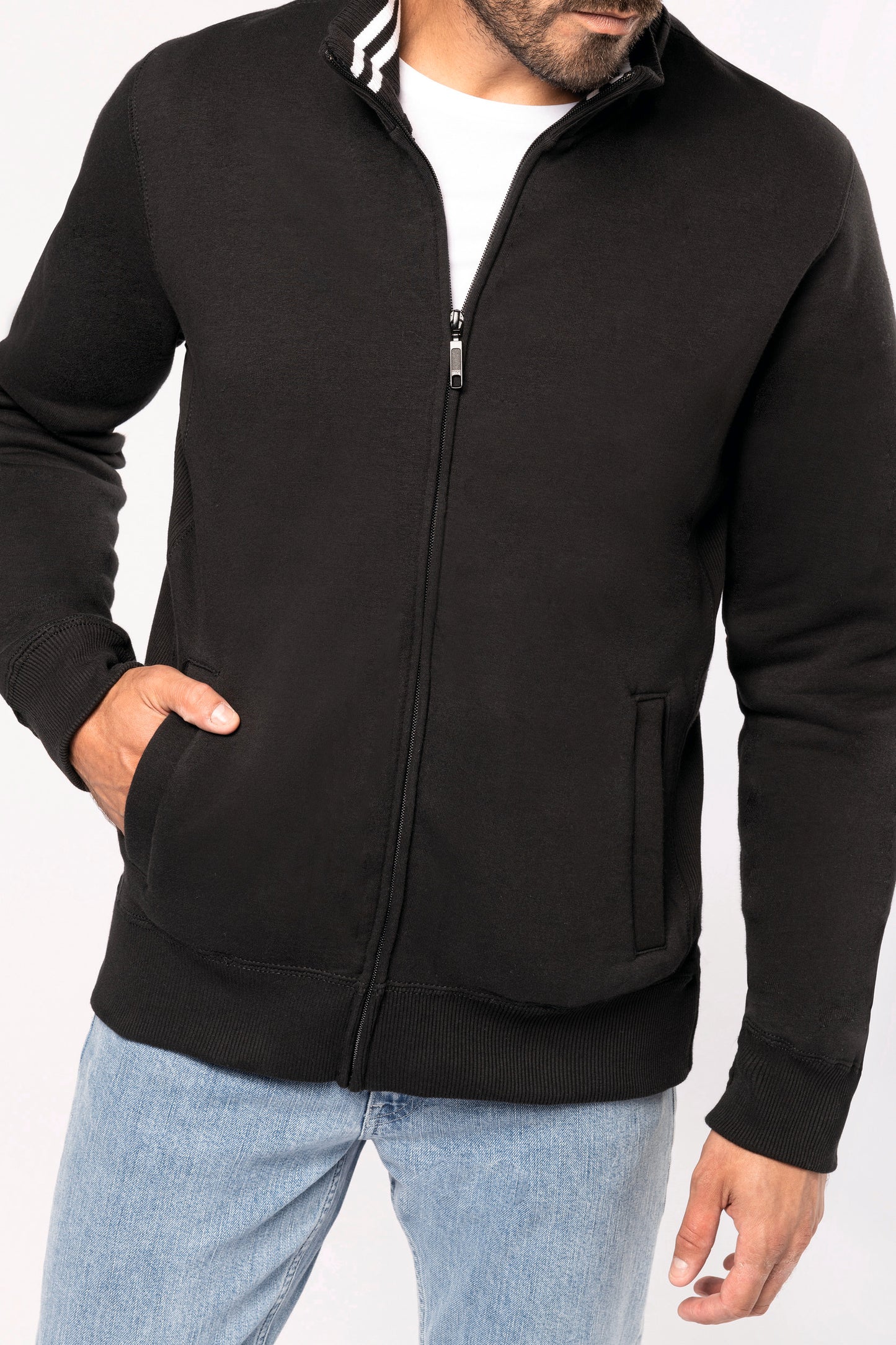Herensweater met rits