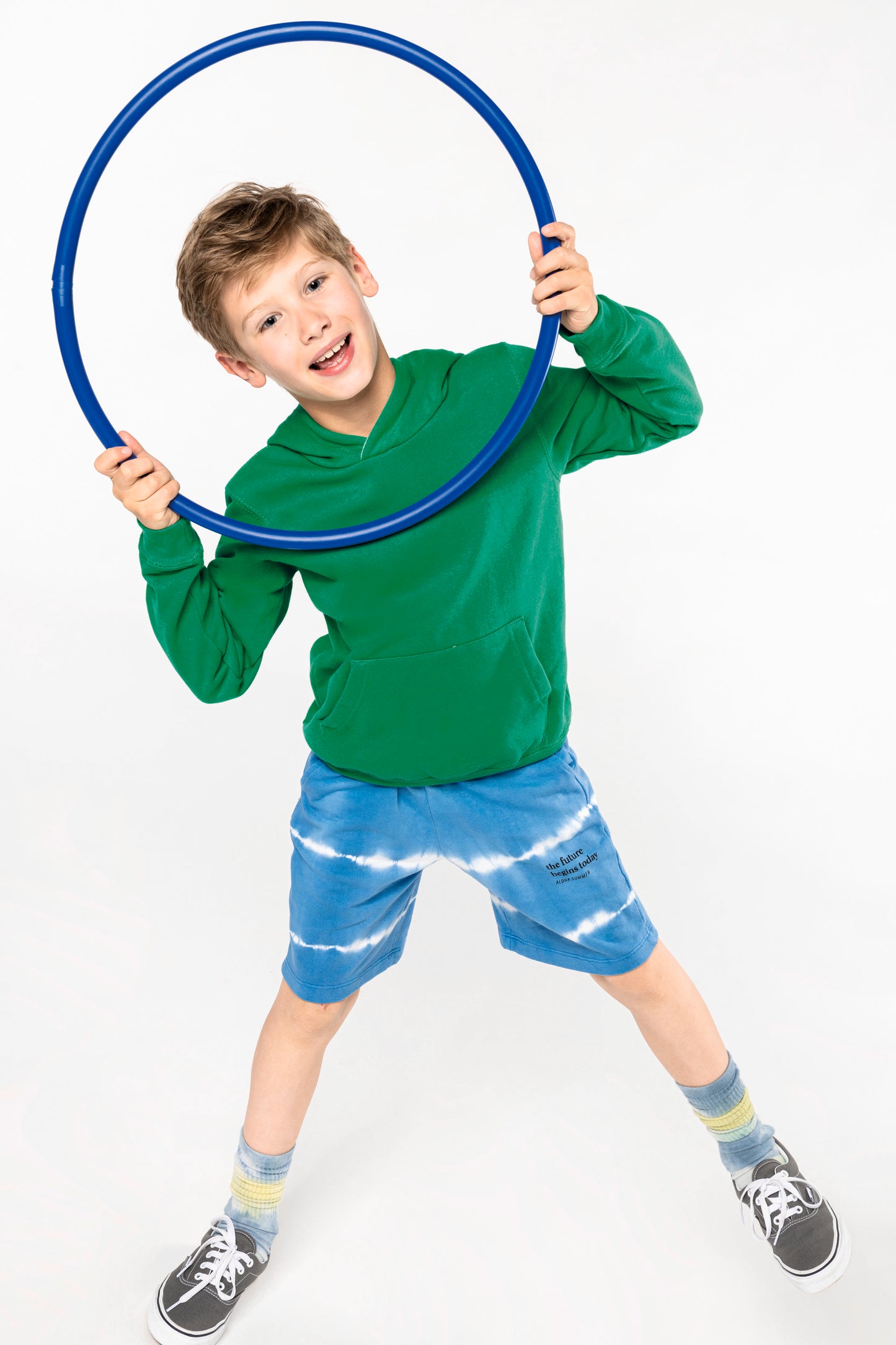 Kinder hooded sweater met gecontrasteerde capuchon