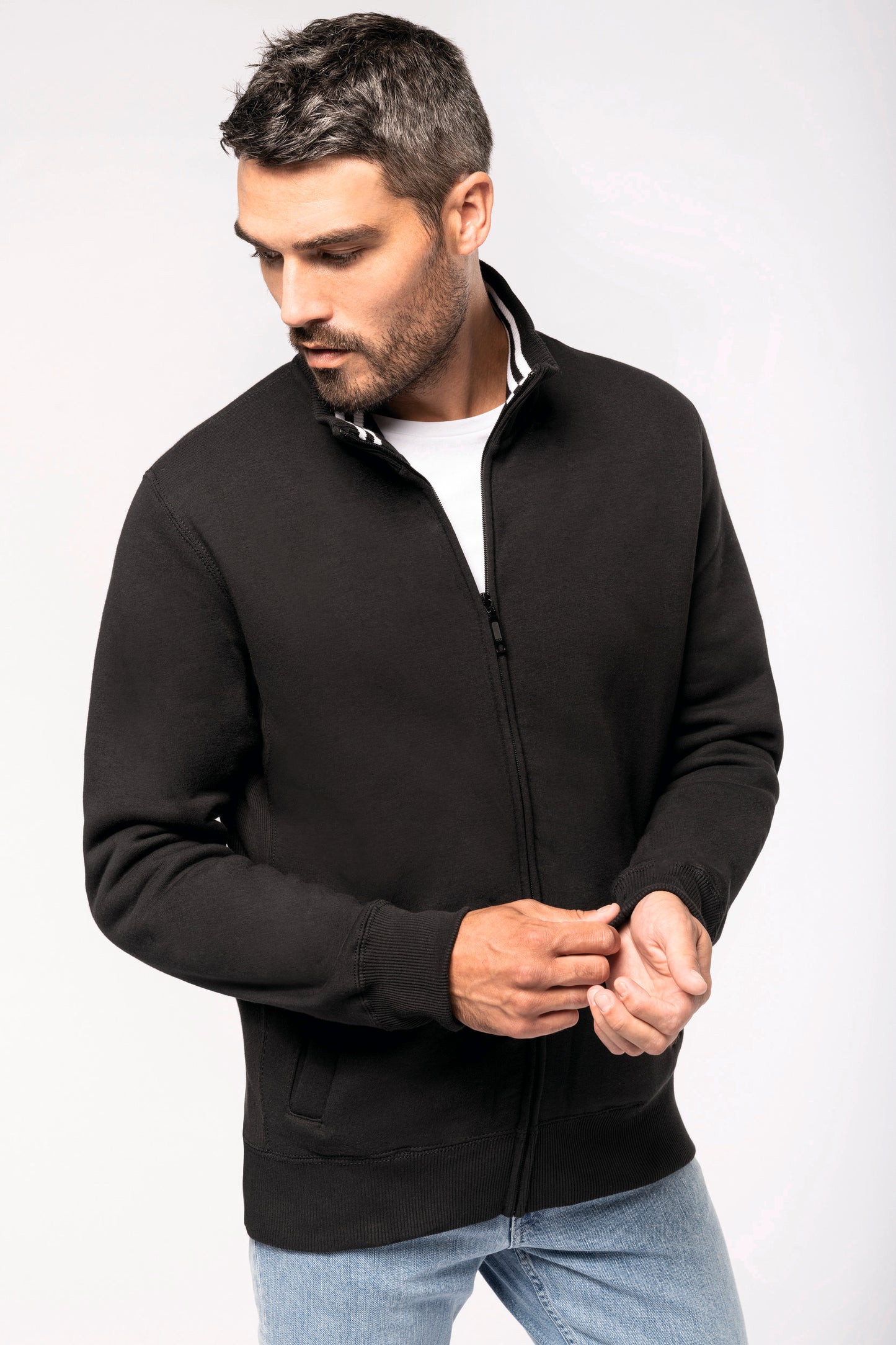 Herensweater met rits