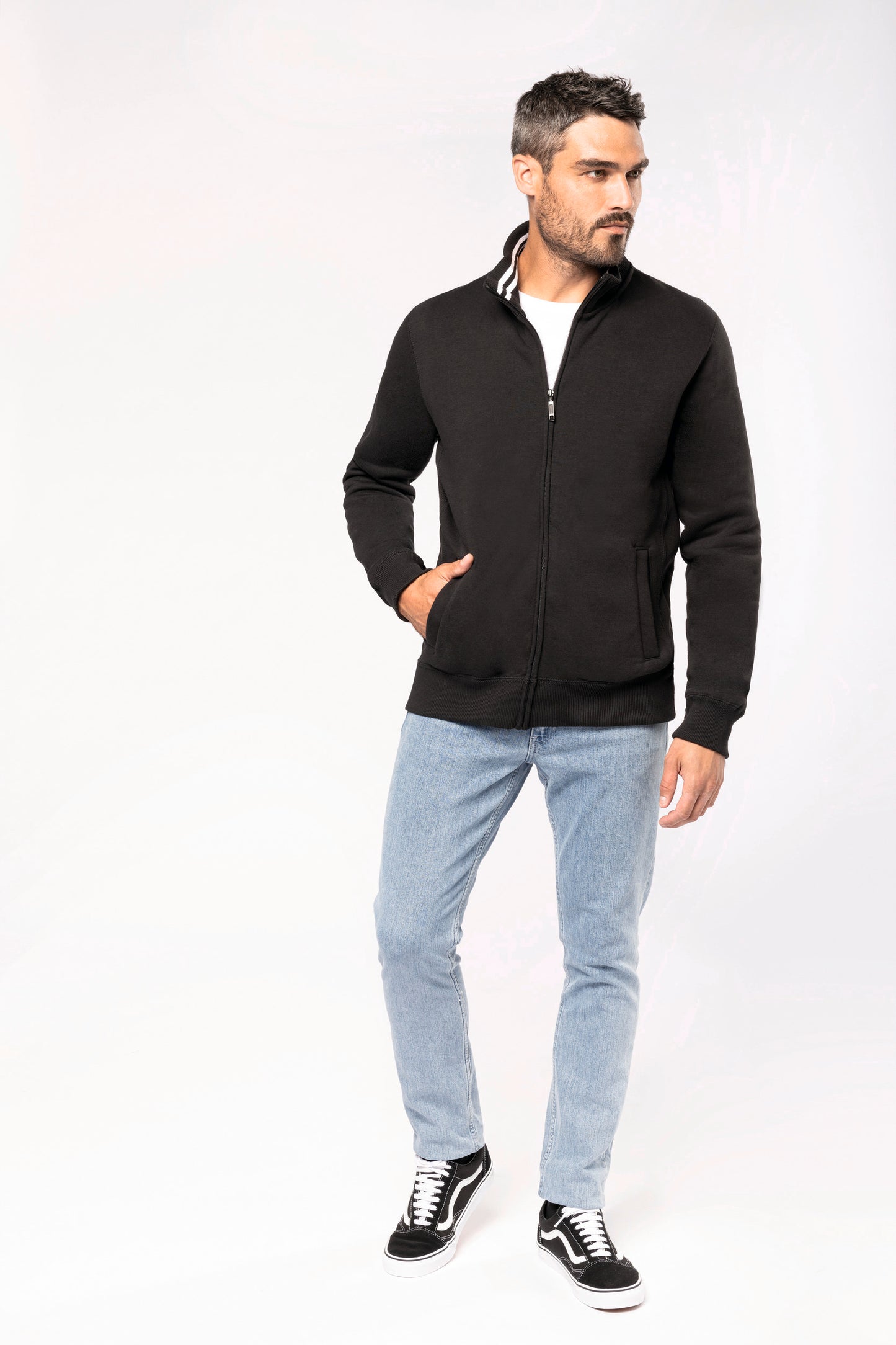 Herensweater met rits