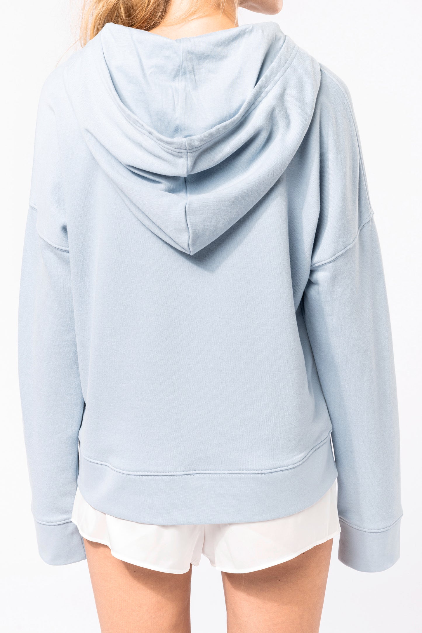 Bio lounge damessweater met capuchon