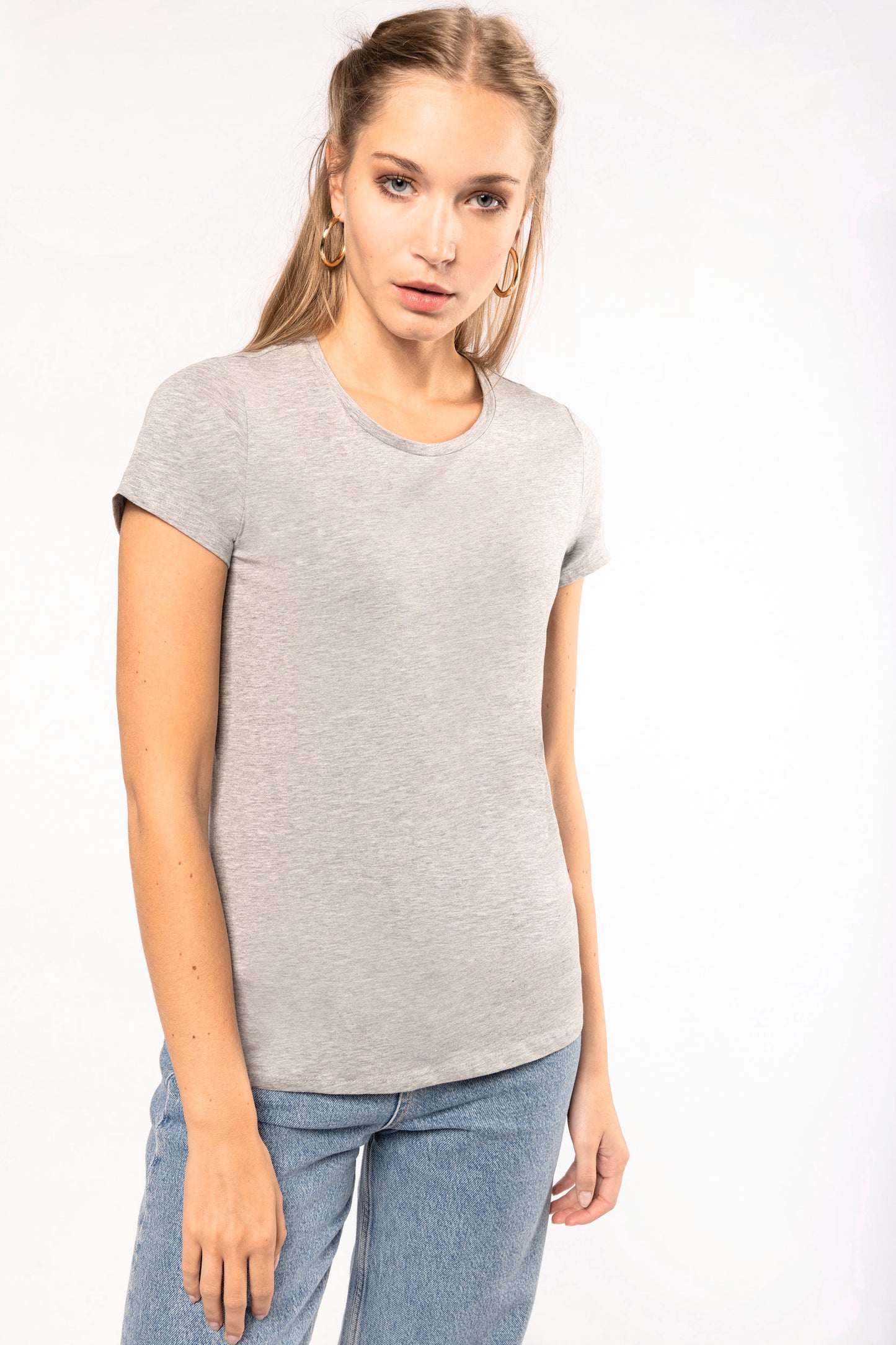 Dames-t-shirt ronde hals korte mouwen