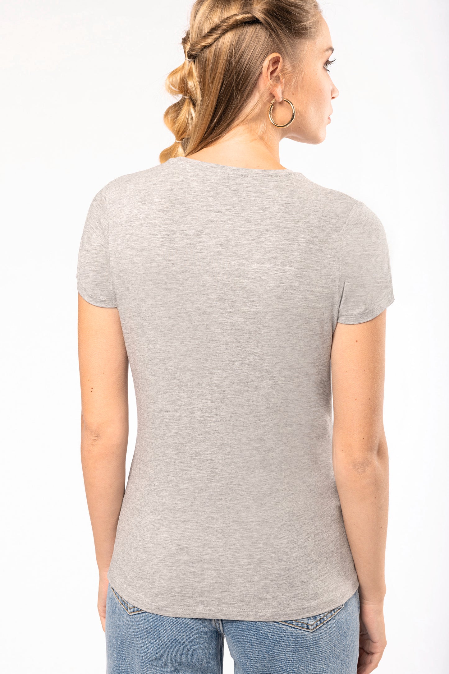 Dames-t-shirt ronde hals korte mouwen