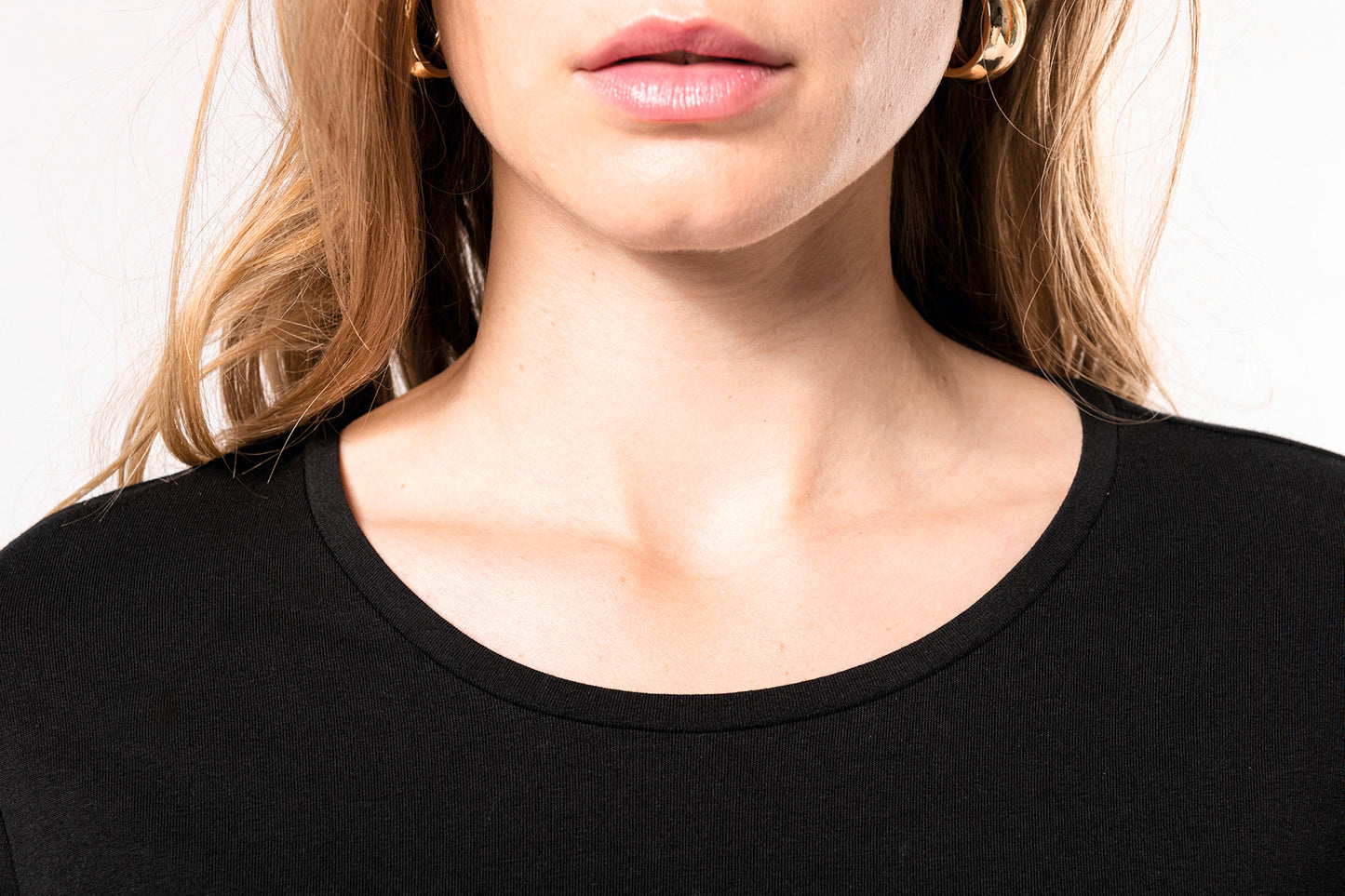 Dames-t-shirt ronde hals lange mouwen