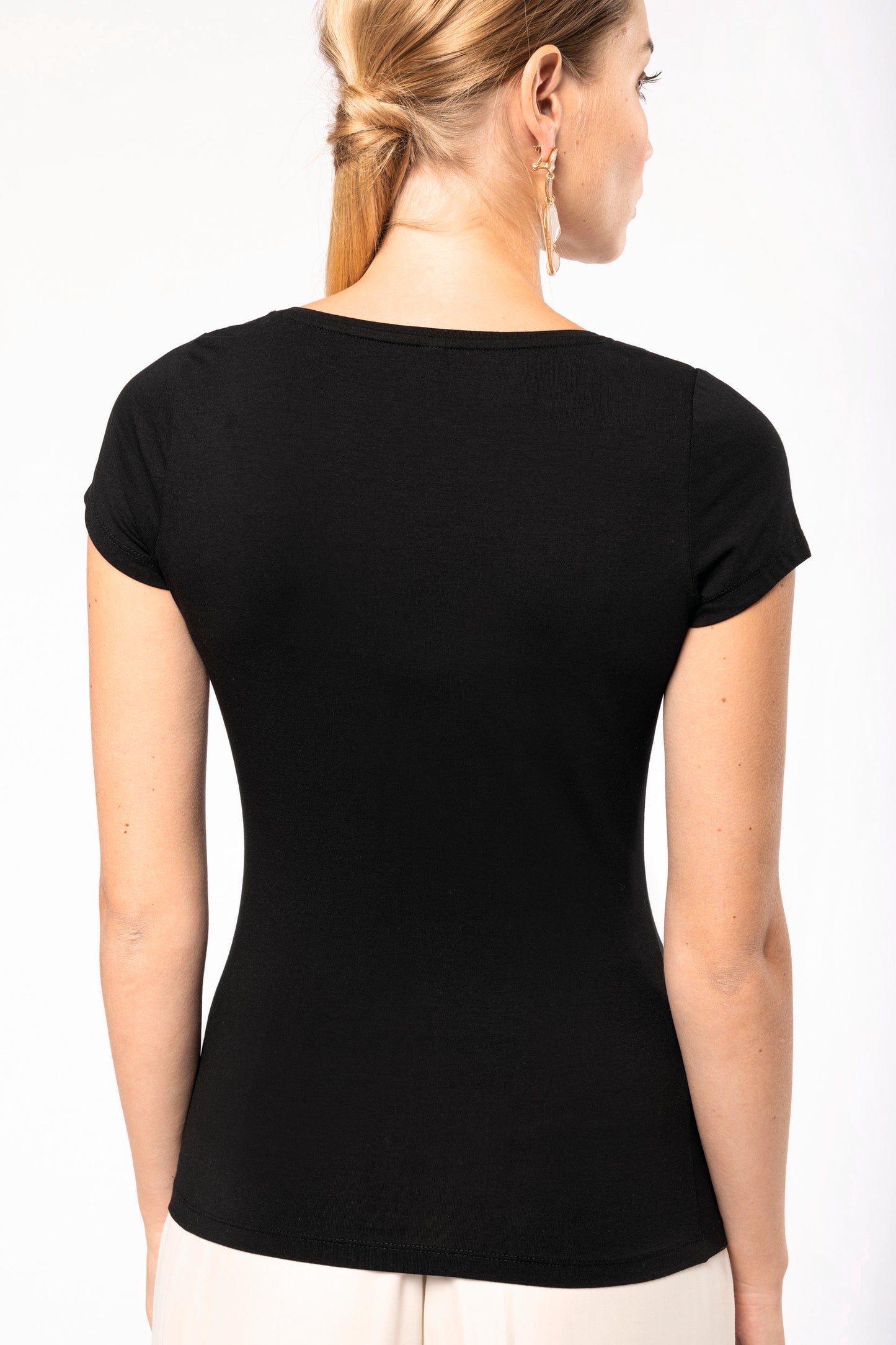 Dames t-shirt met mini-mouwtjes