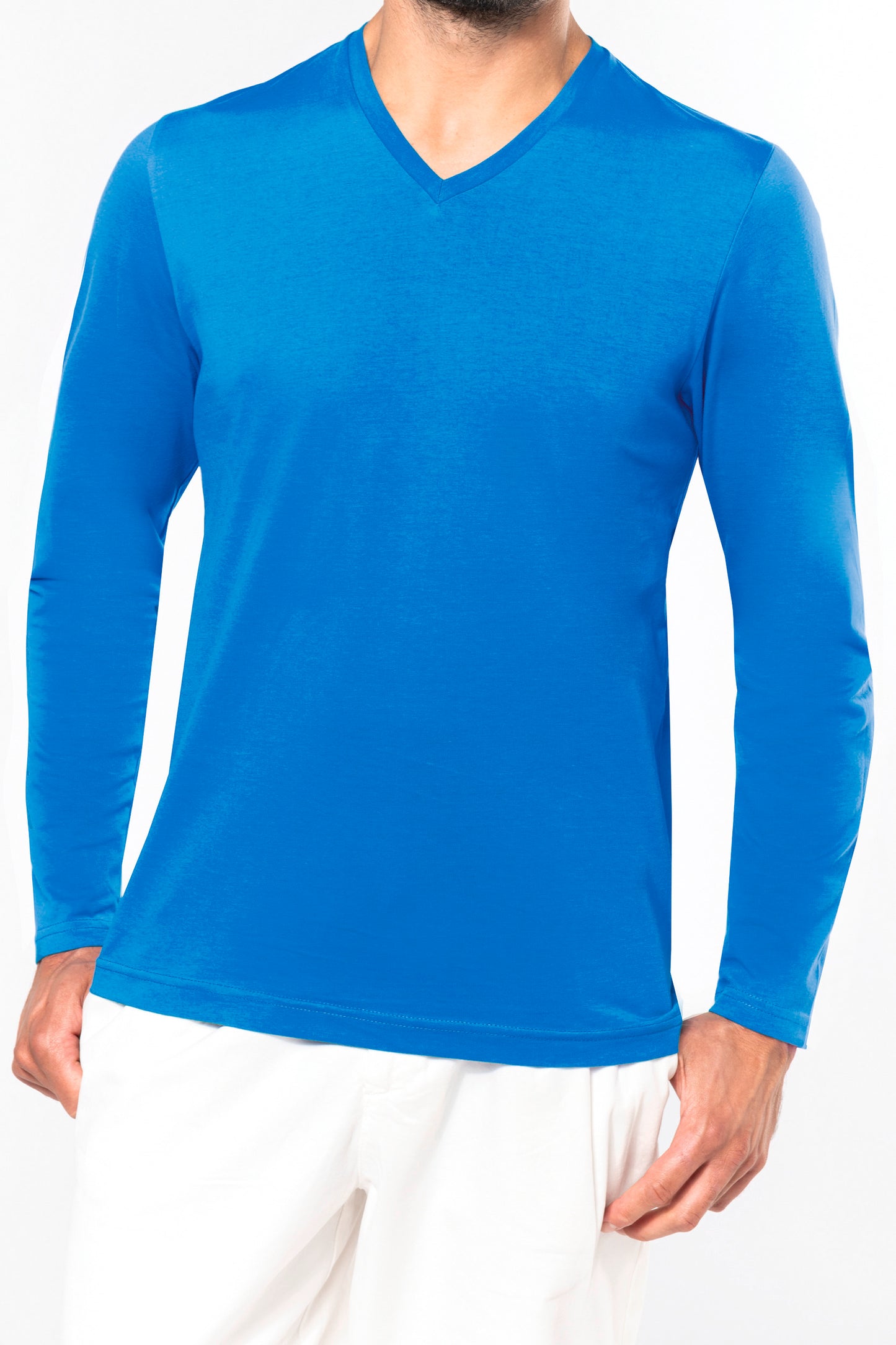 T-shirt V-hals lange mouwen