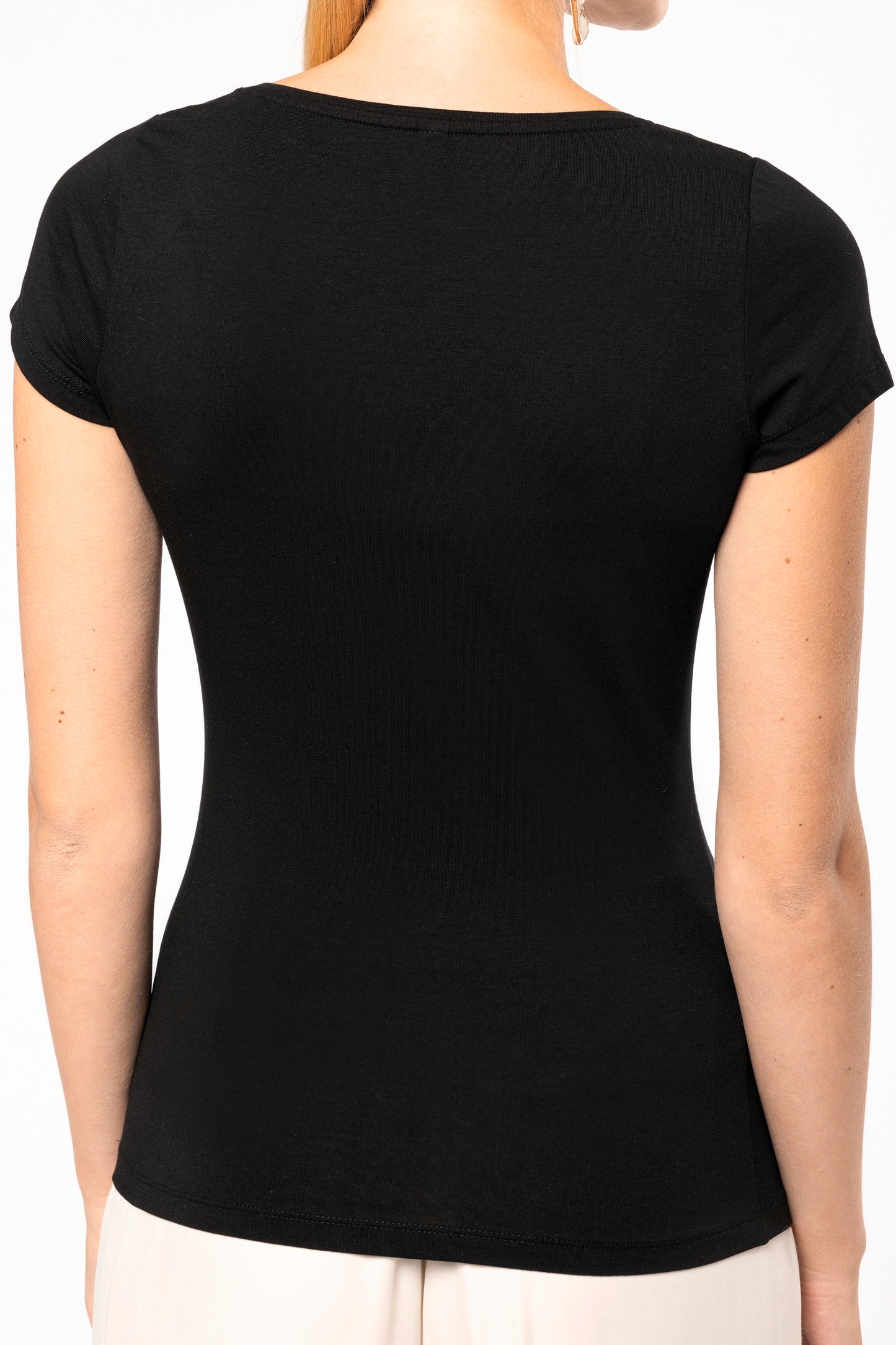 Dames t-shirt met mini-mouwtjes