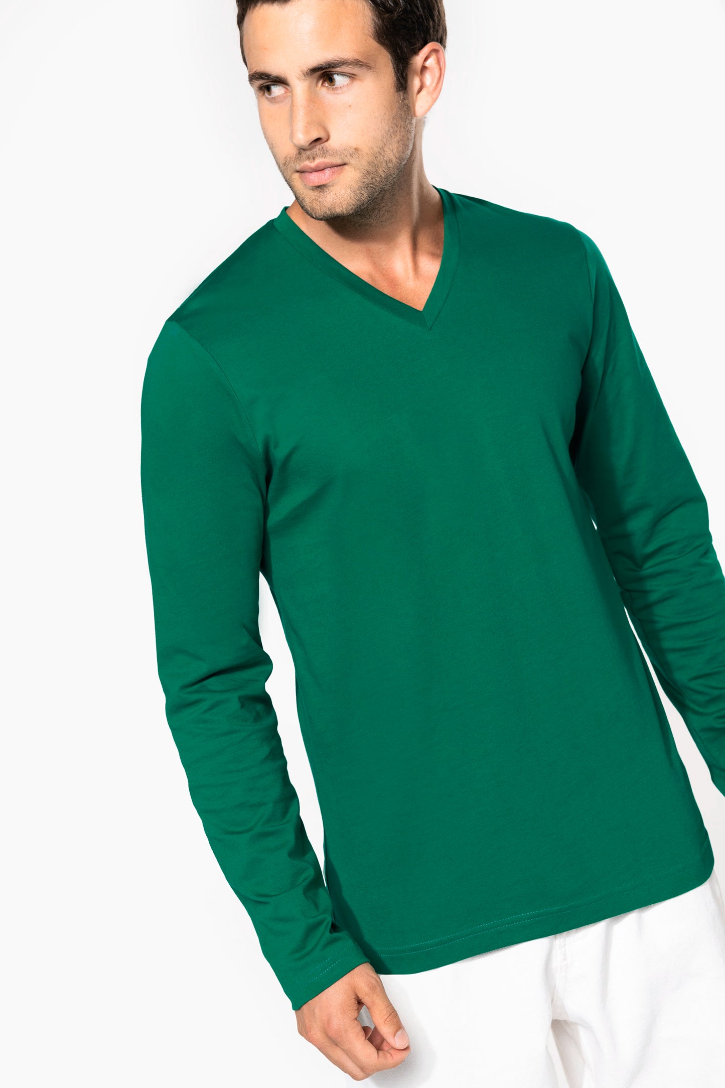 T-shirt V-hals lange mouwen