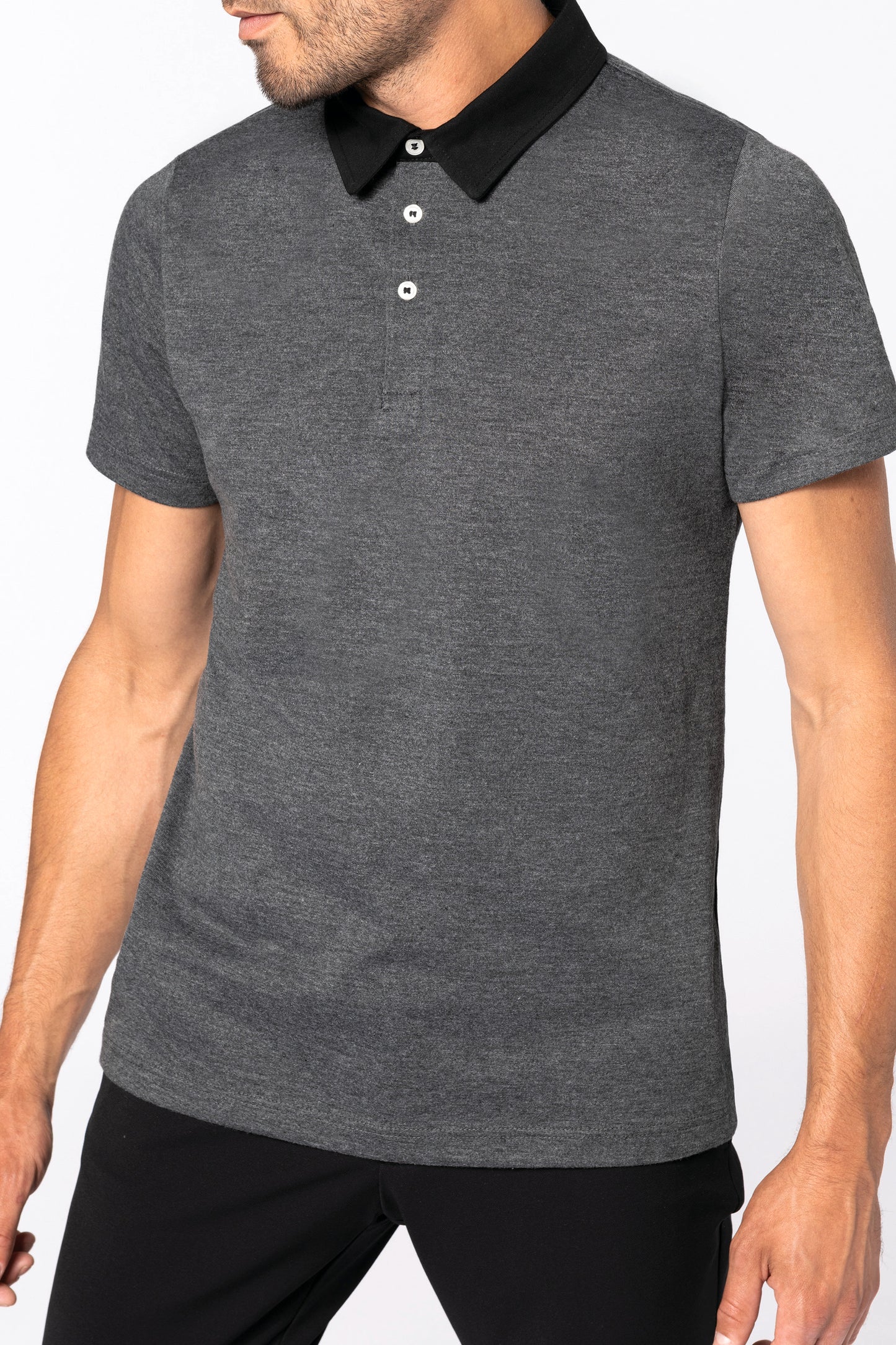 Tweekleurige herenpolo jersey