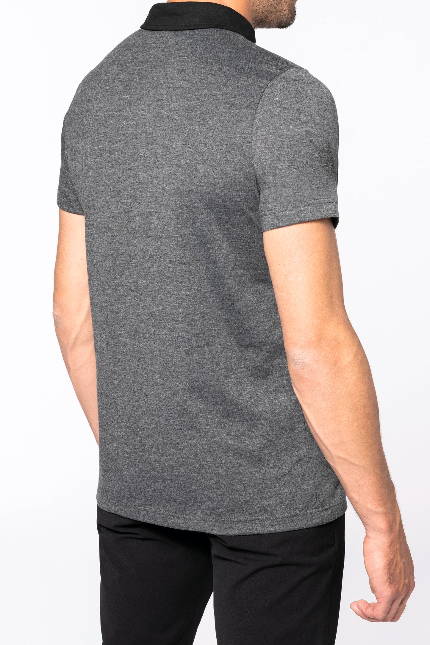 Tweekleurige herenpolo jersey