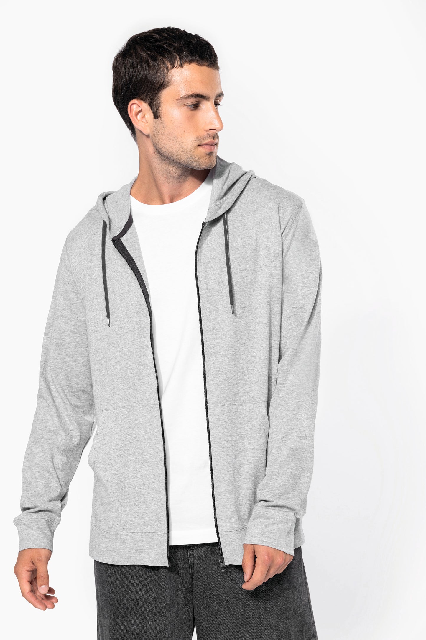 Hooded vestje in licht katoen
