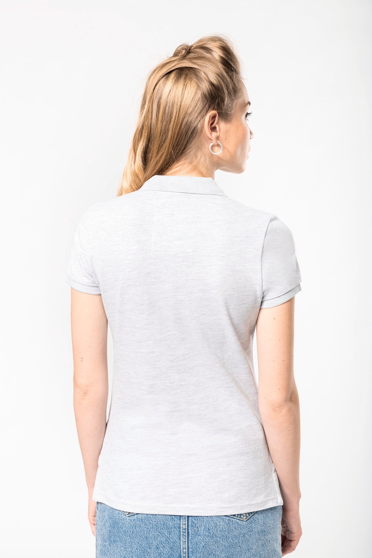 Vintage damespolo met korte mouwen