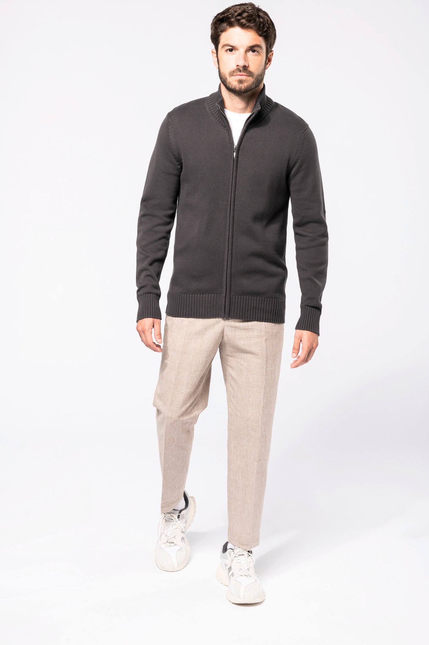 Heren cardigan met rits