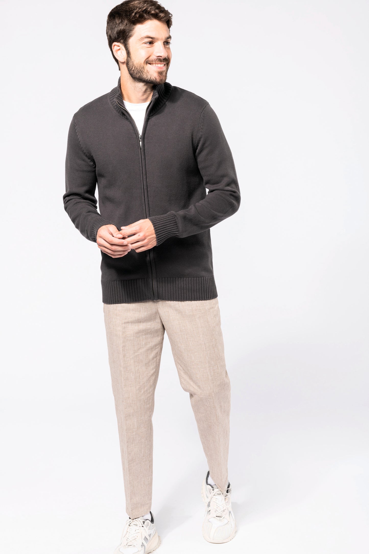 Heren cardigan met rits