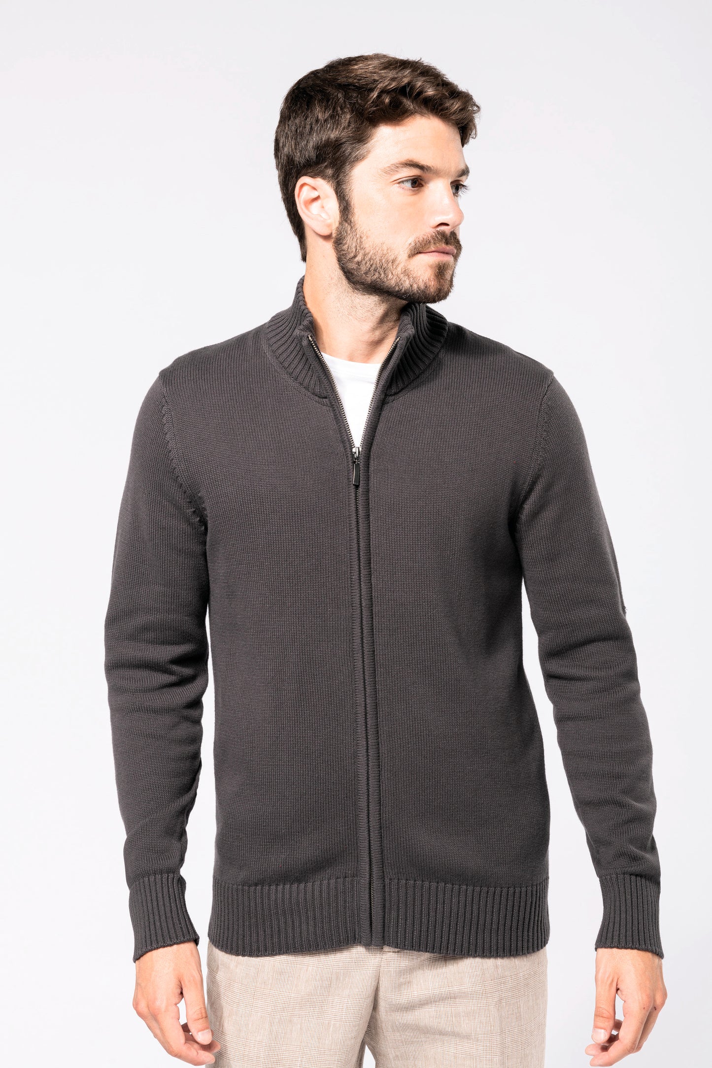 Heren cardigan met rits