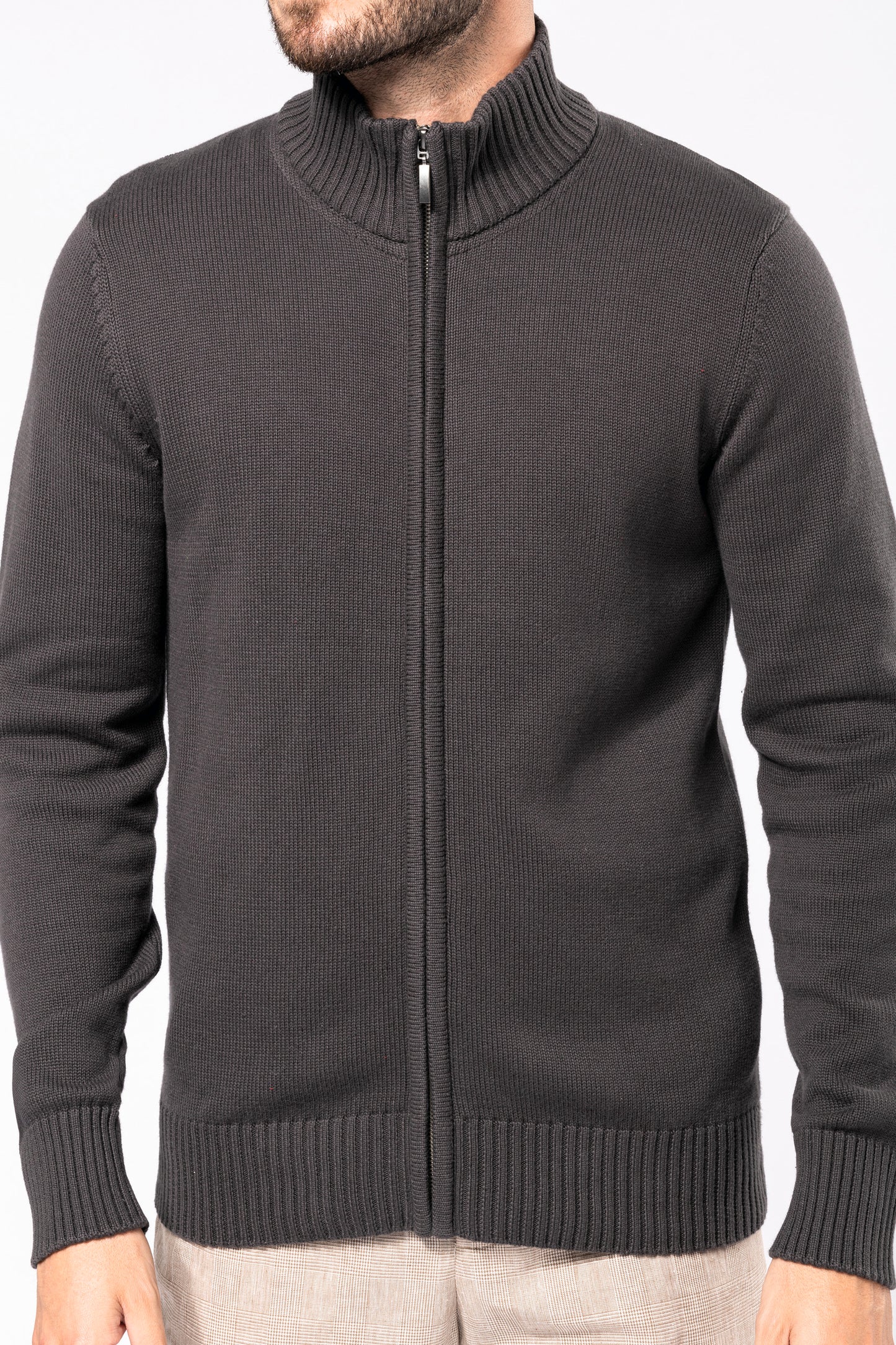 Heren cardigan met rits