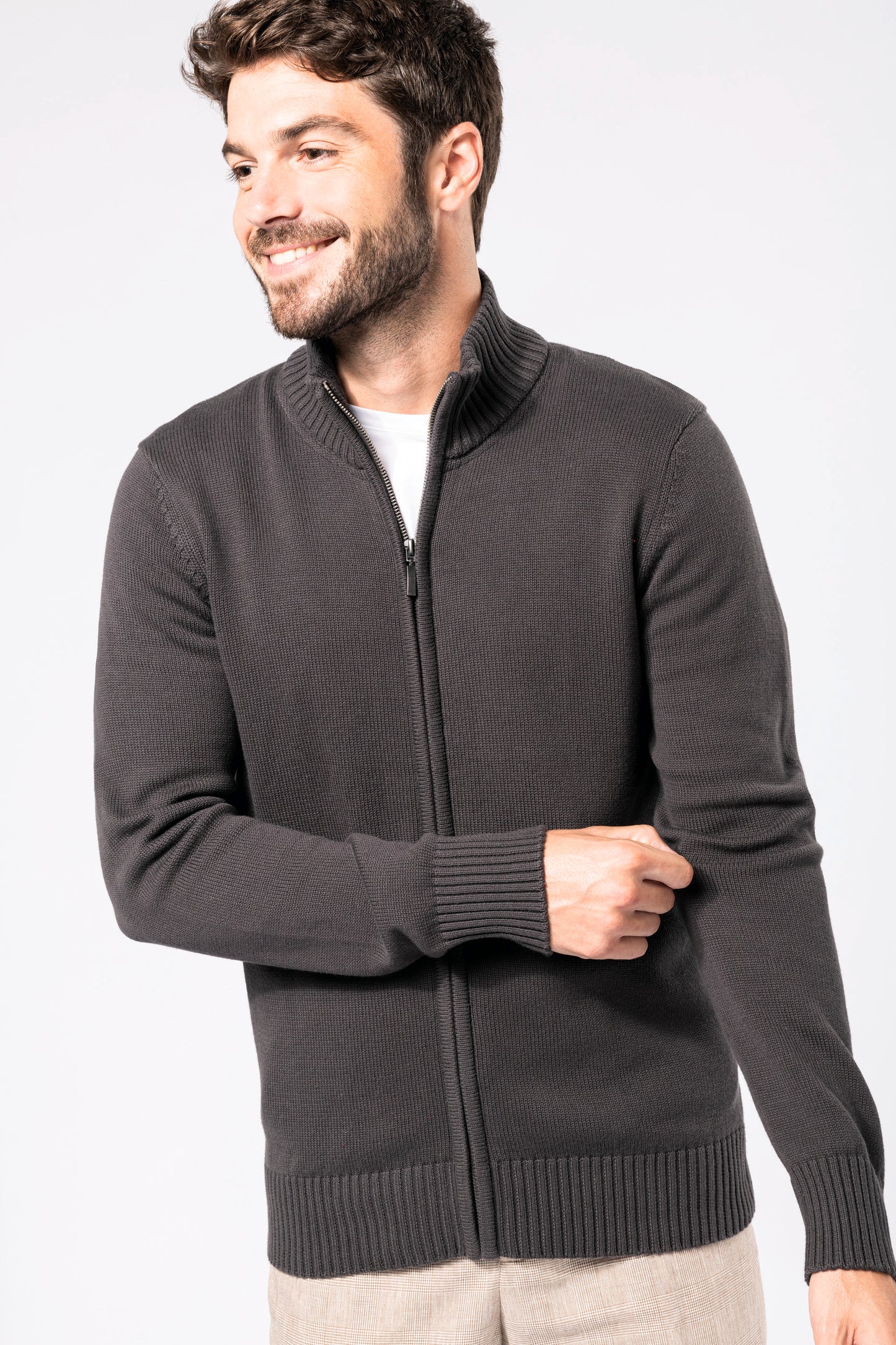 Heren cardigan met rits