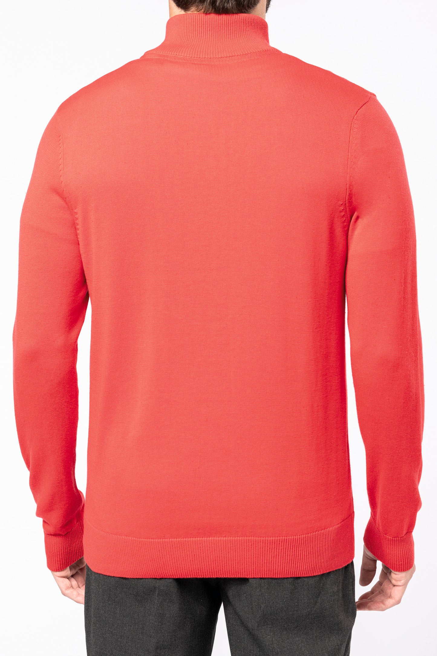 Heren pullover met ritskraag