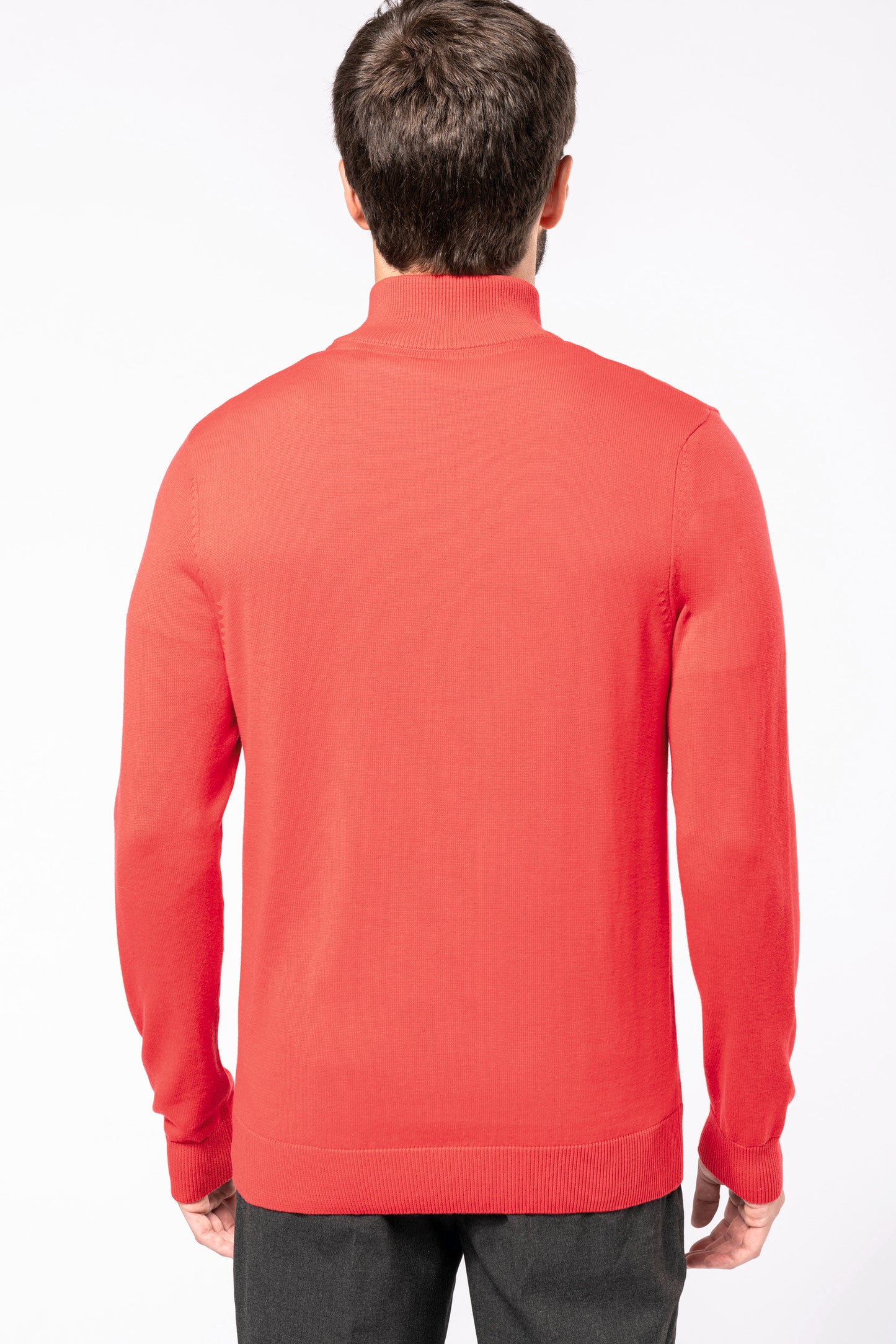 Heren pullover met ritskraag