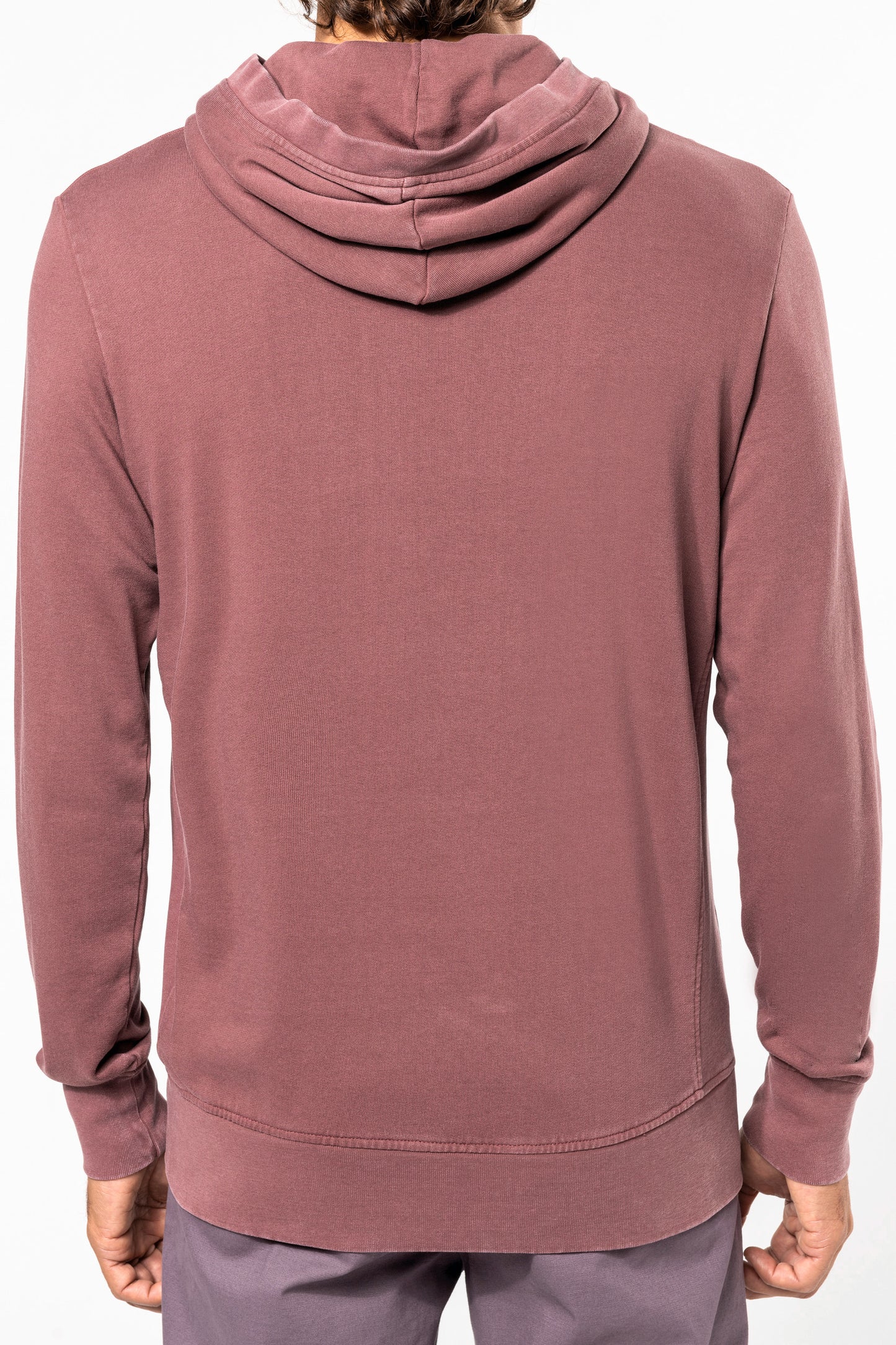 Sweater met capuchon van french terry