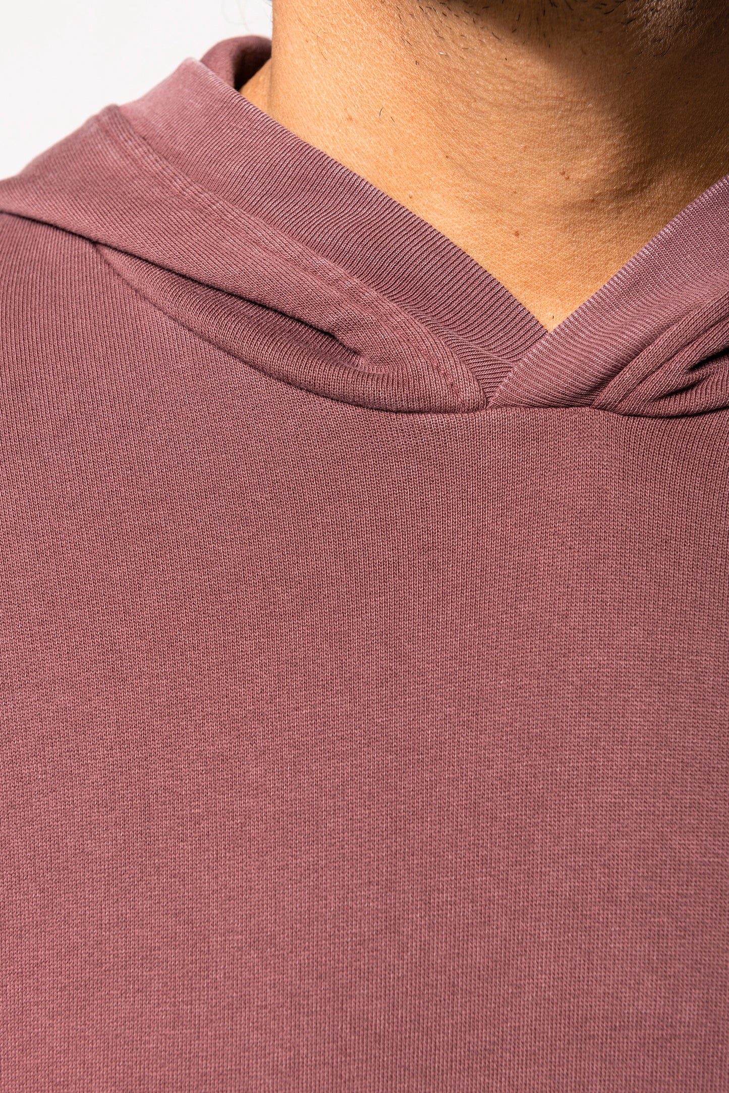 Sweater met capuchon van french terry
