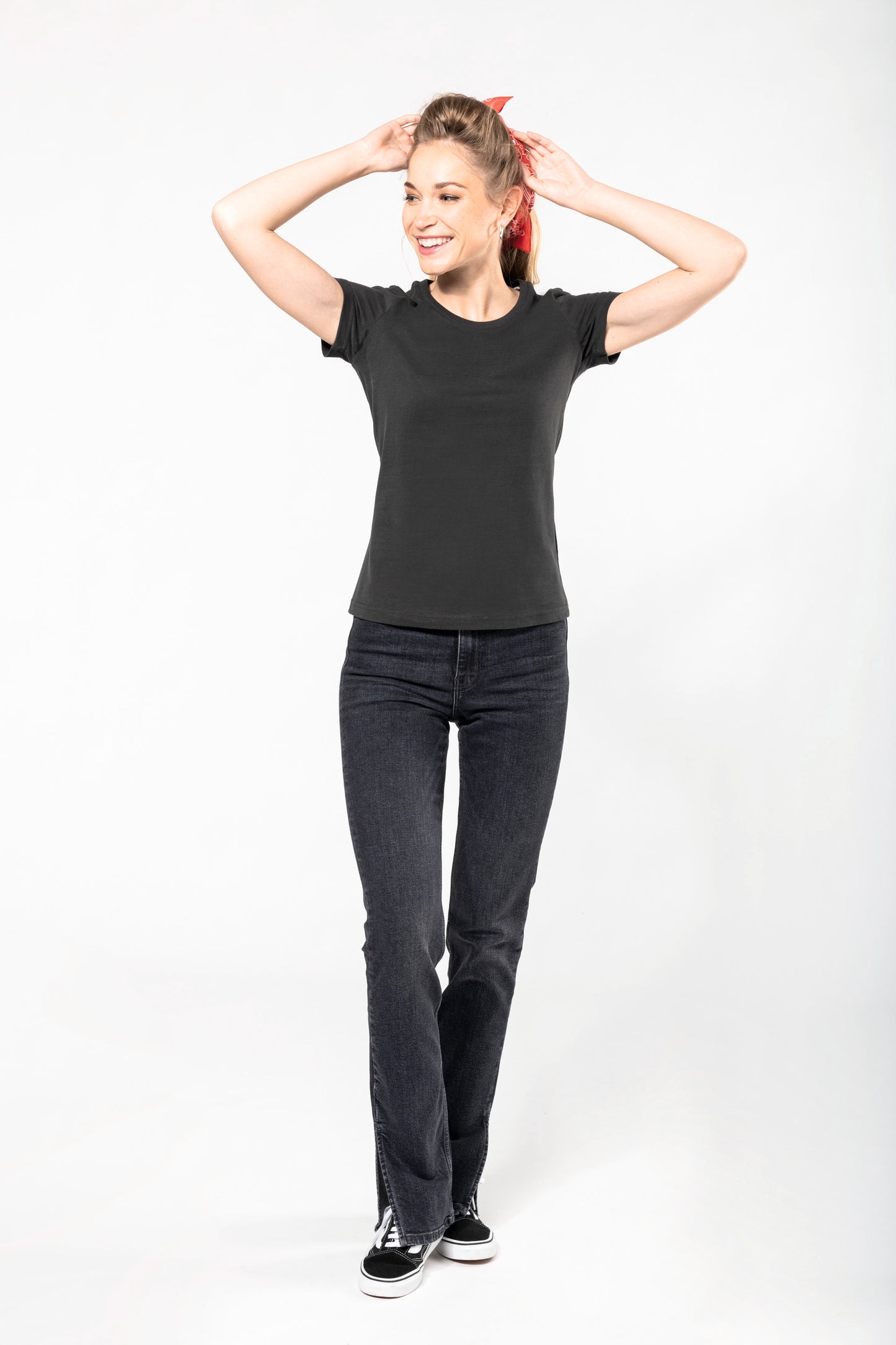 Vintage dames-t-shirt met korte mouwen
