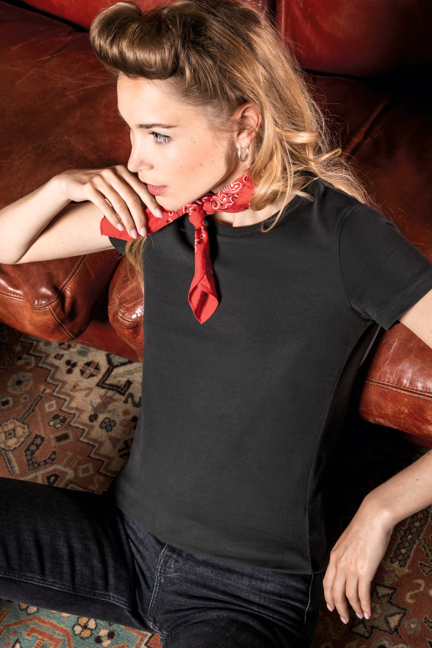 Vintage dames-t-shirt met korte mouwen