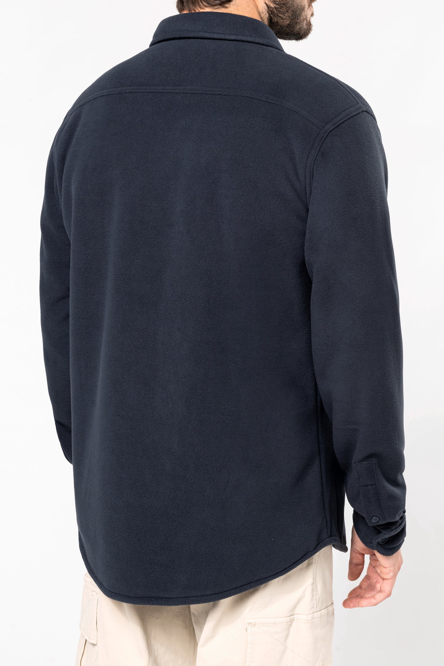 Overhemd van fleece met sherpavoering