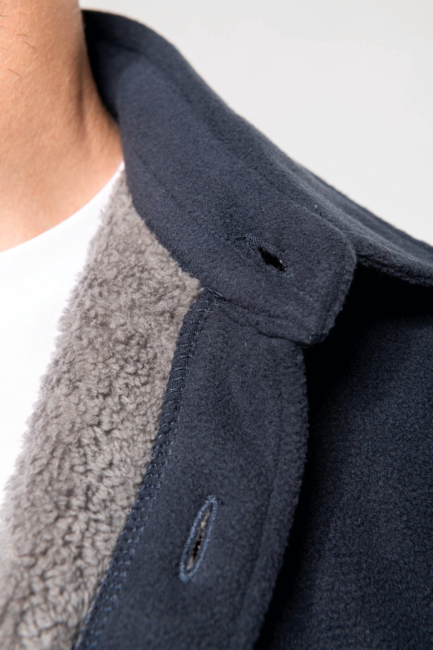Overhemd van fleece met sherpavoering