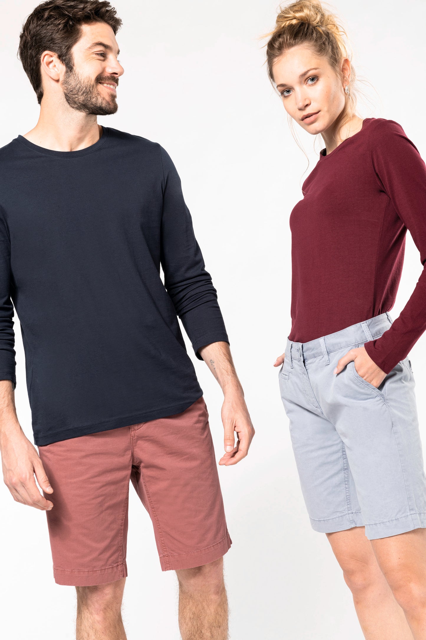Damesbermuda met verwassen look