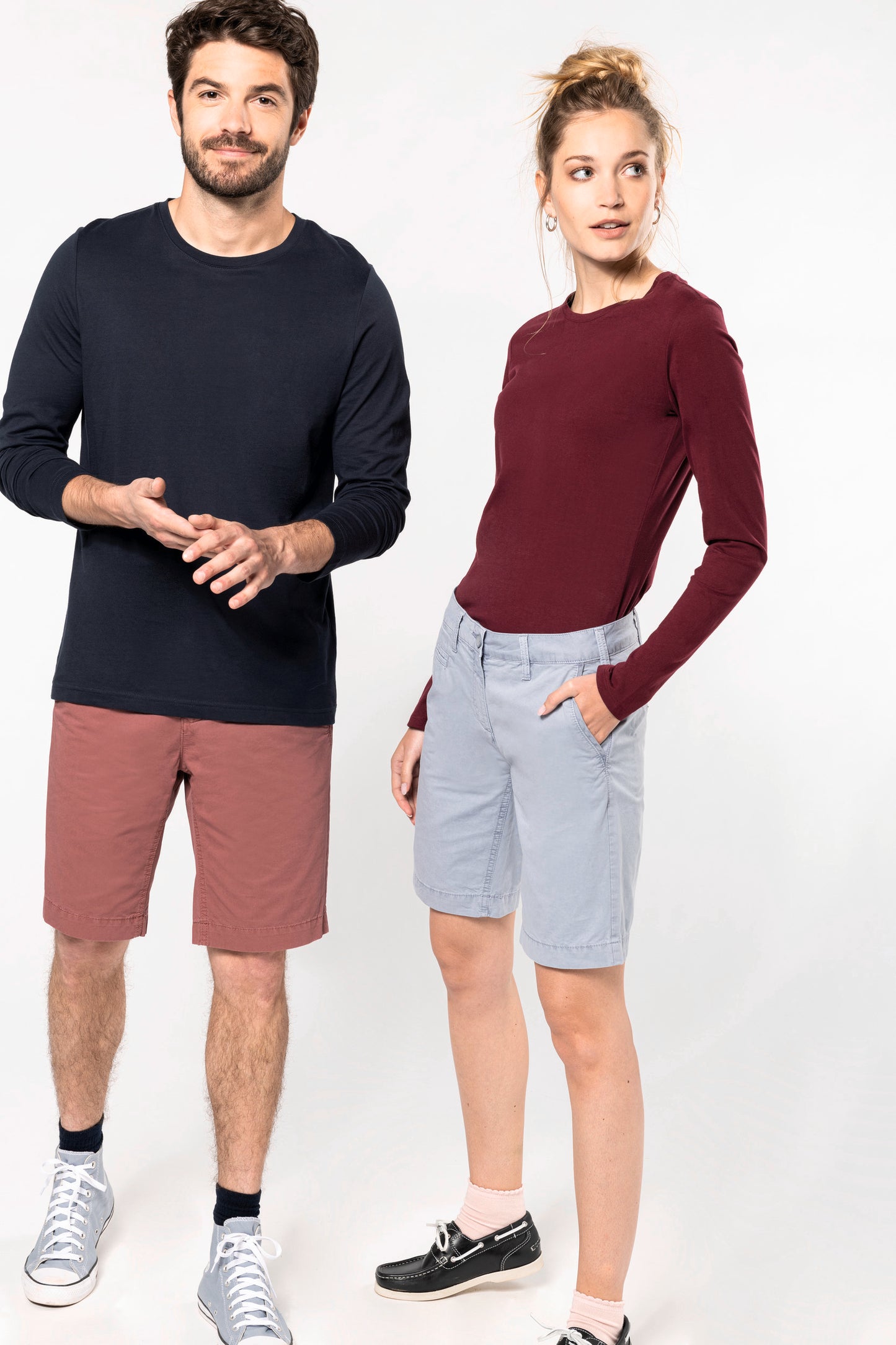Damesbermuda met verwassen look