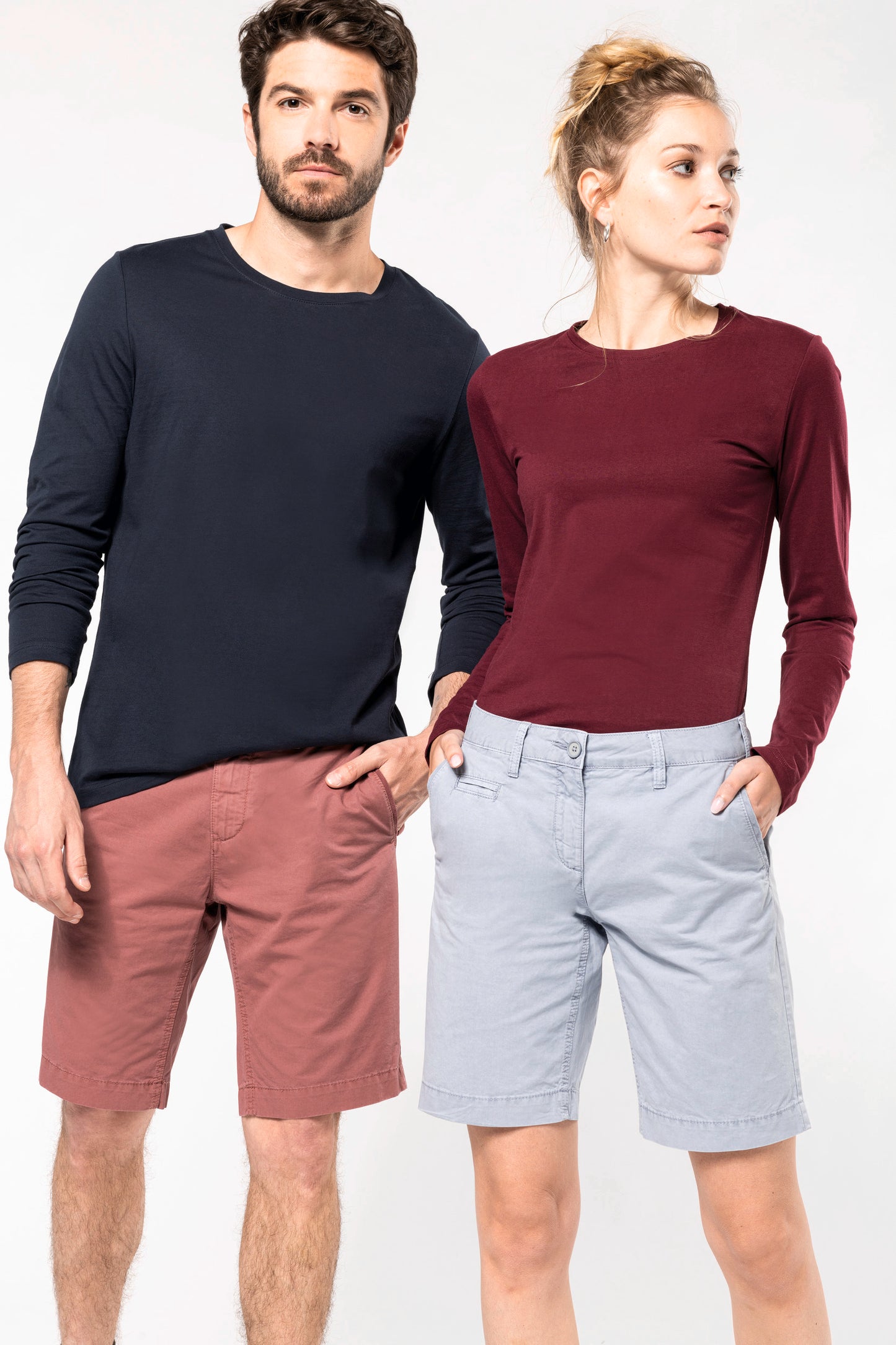 Damesbermuda met verwassen look