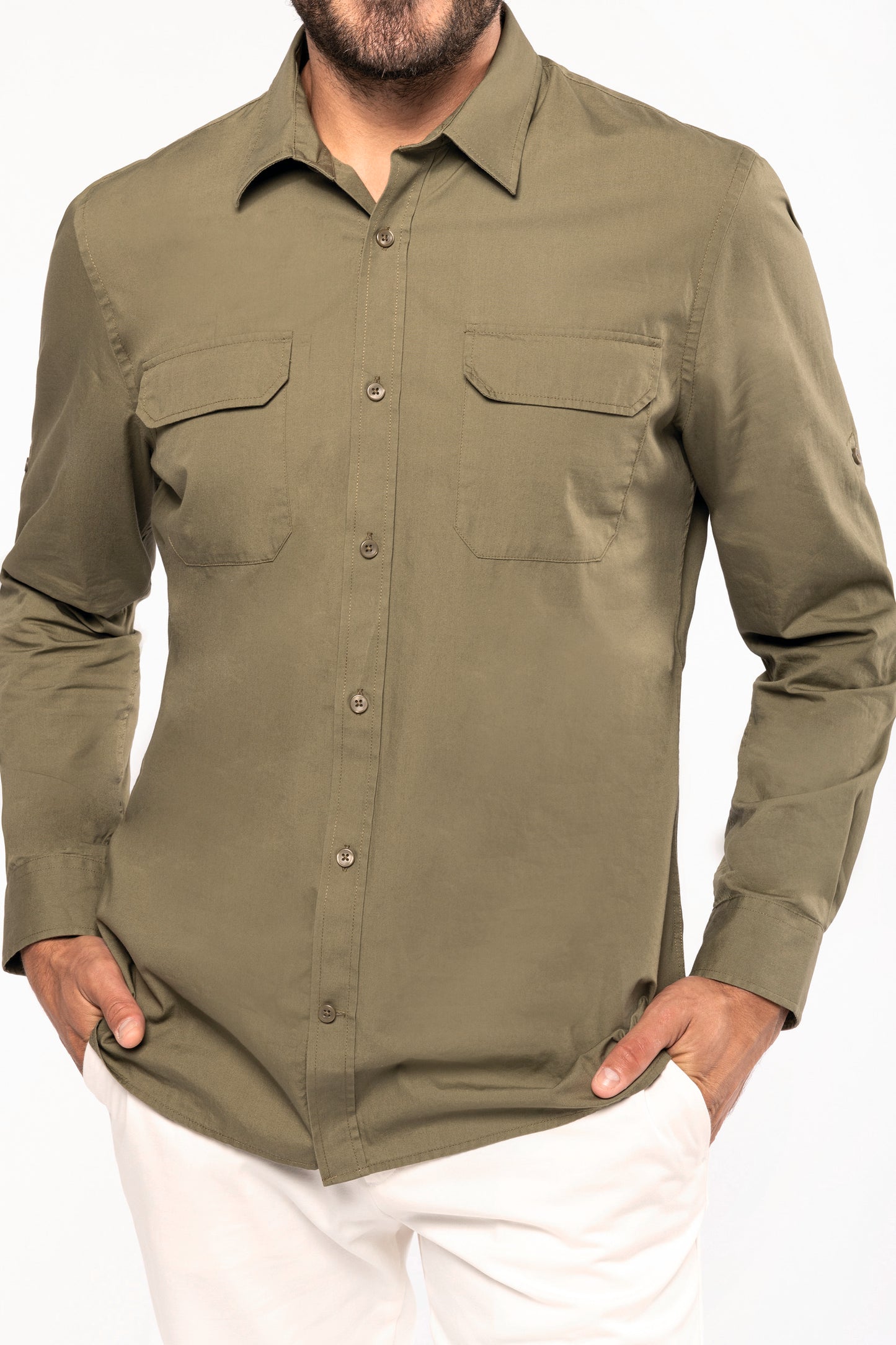 Overhemd safari lange mouwen