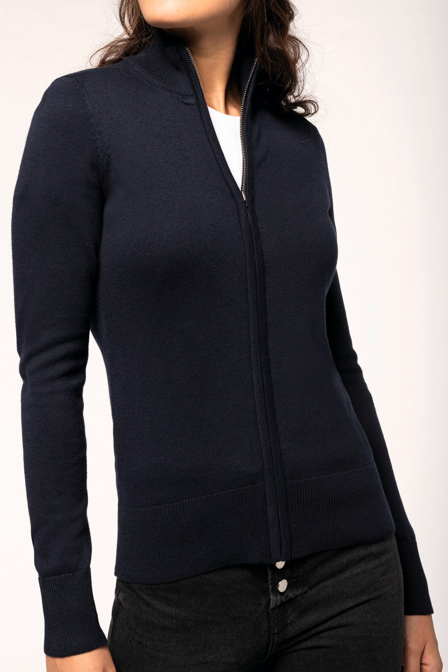 Dames cardigan met rits