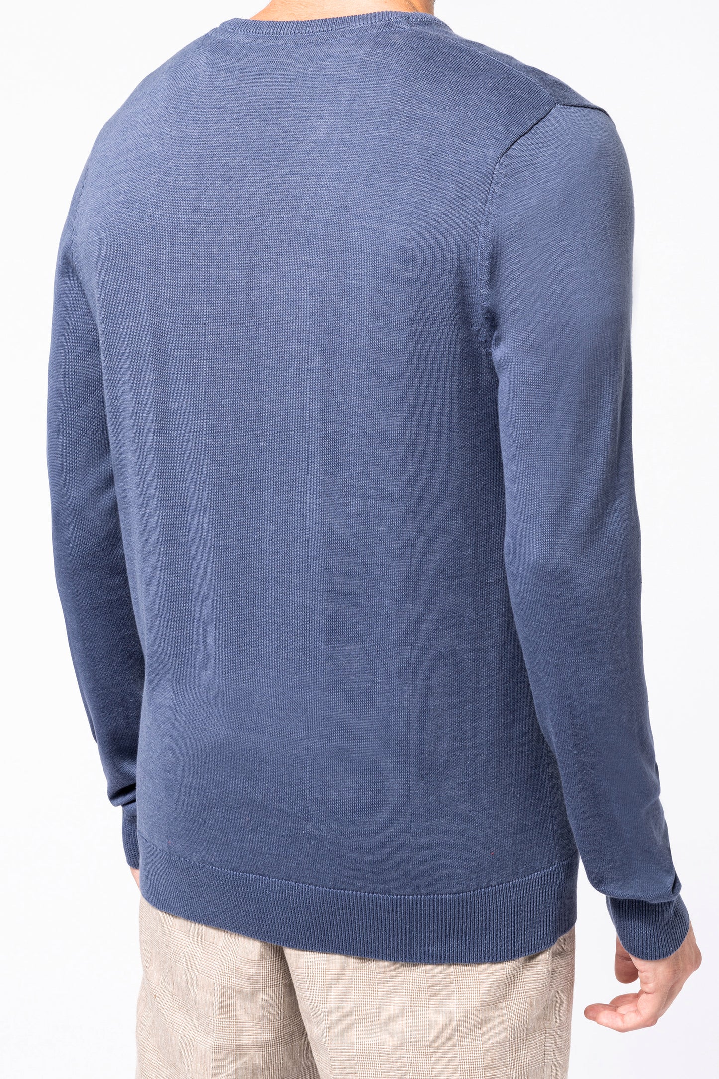Heren pullover met v-hals