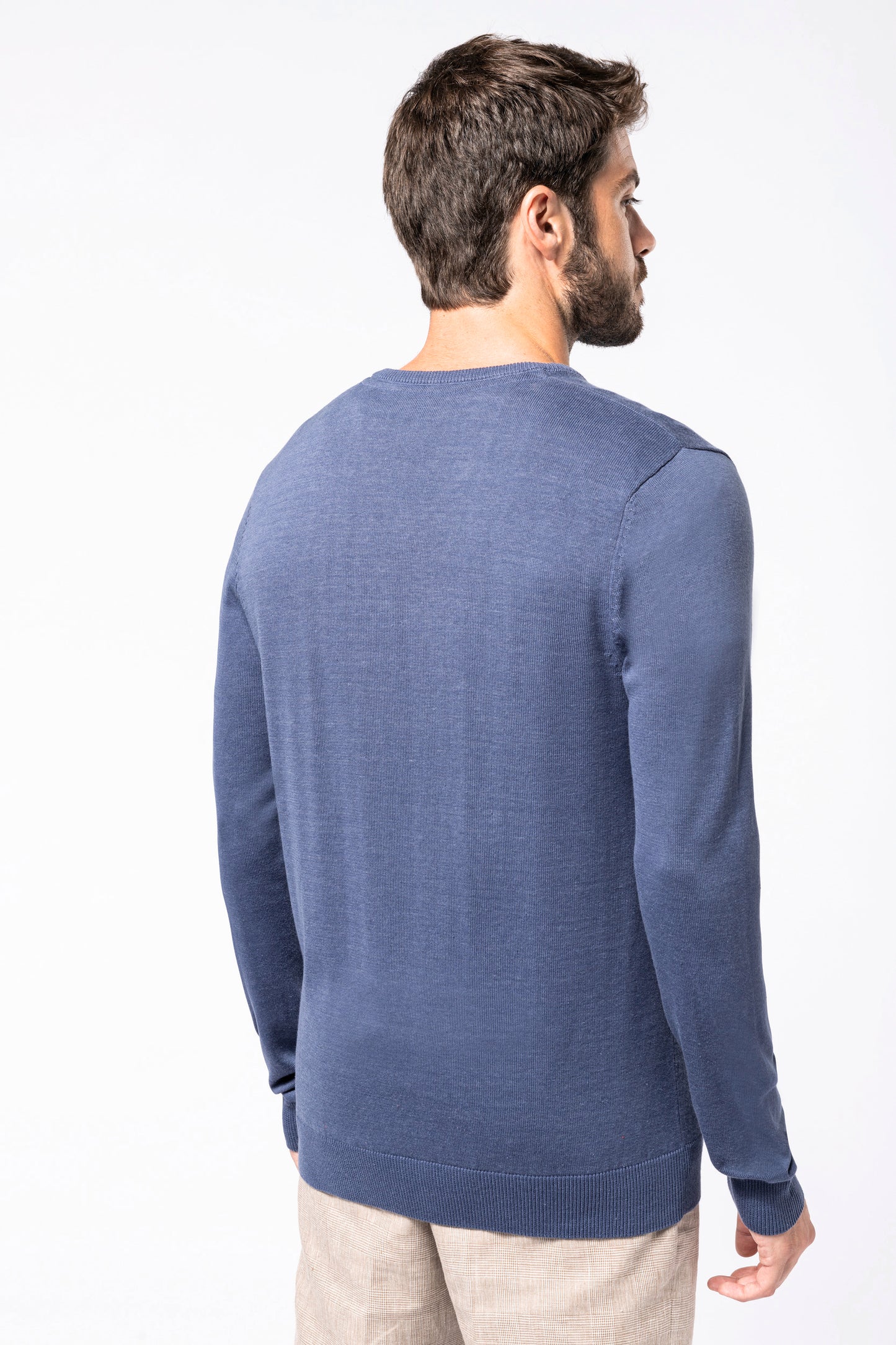 Heren pullover met v-hals
