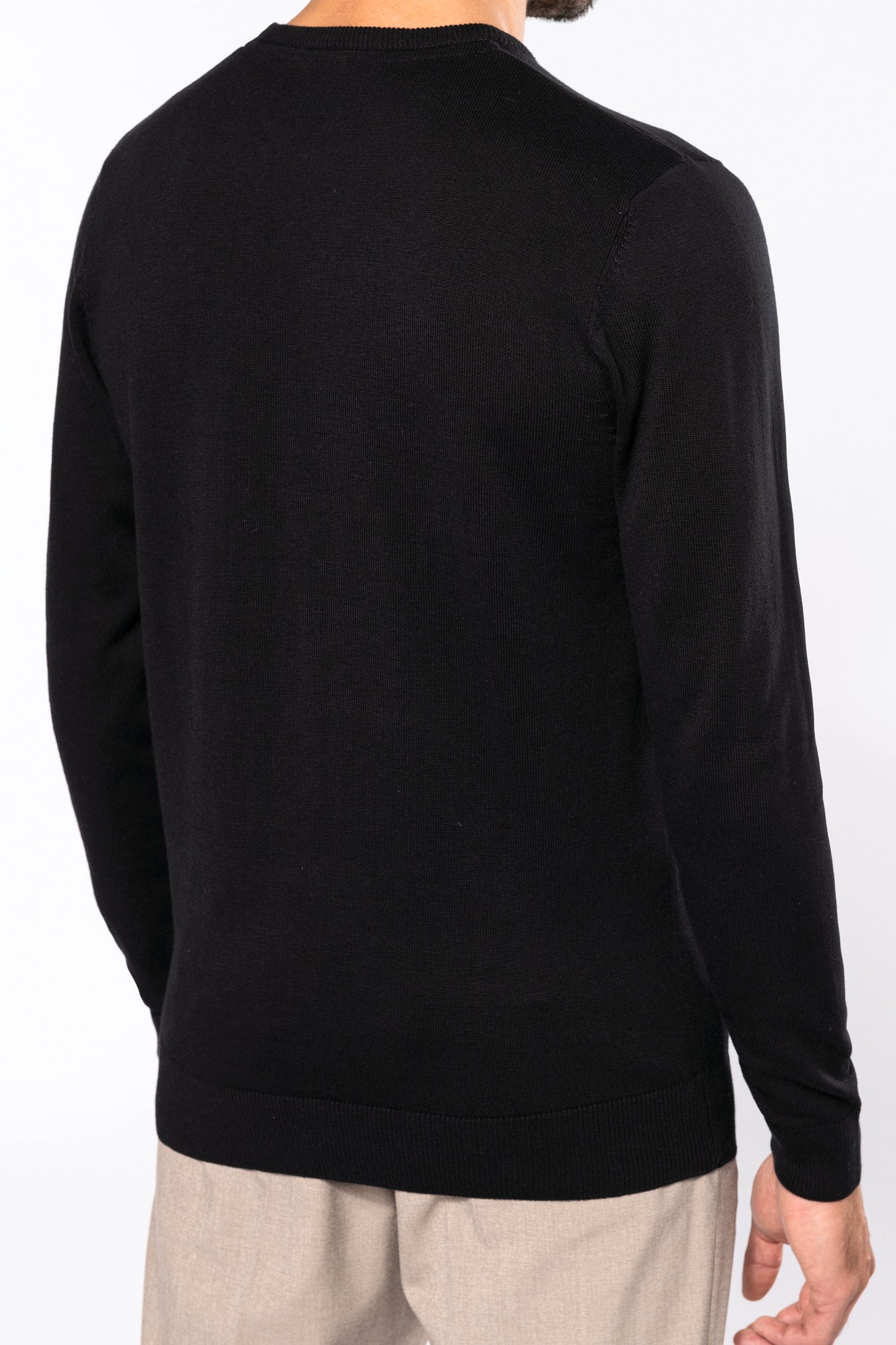 Herenpullover met ronde hals