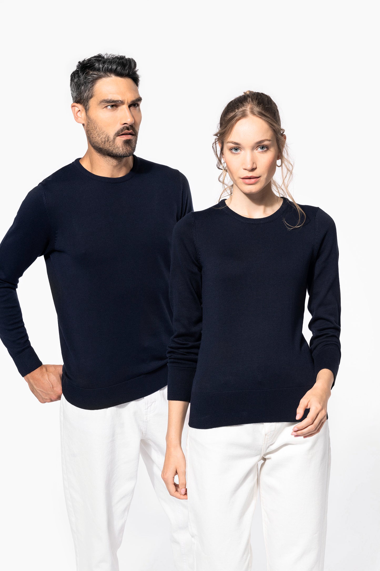 Herenpullover met ronde hals