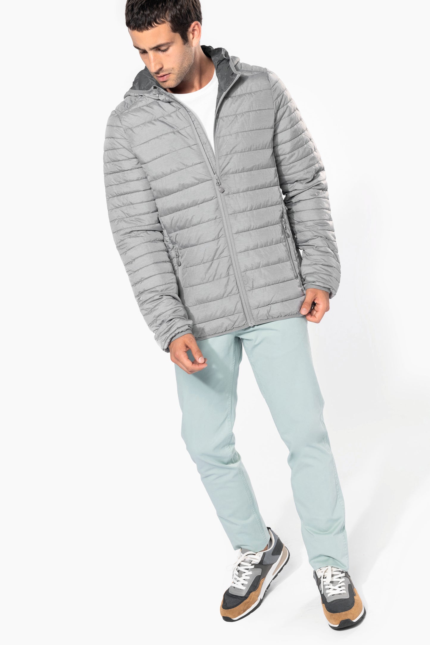Men's lightweight hooded padded jacket