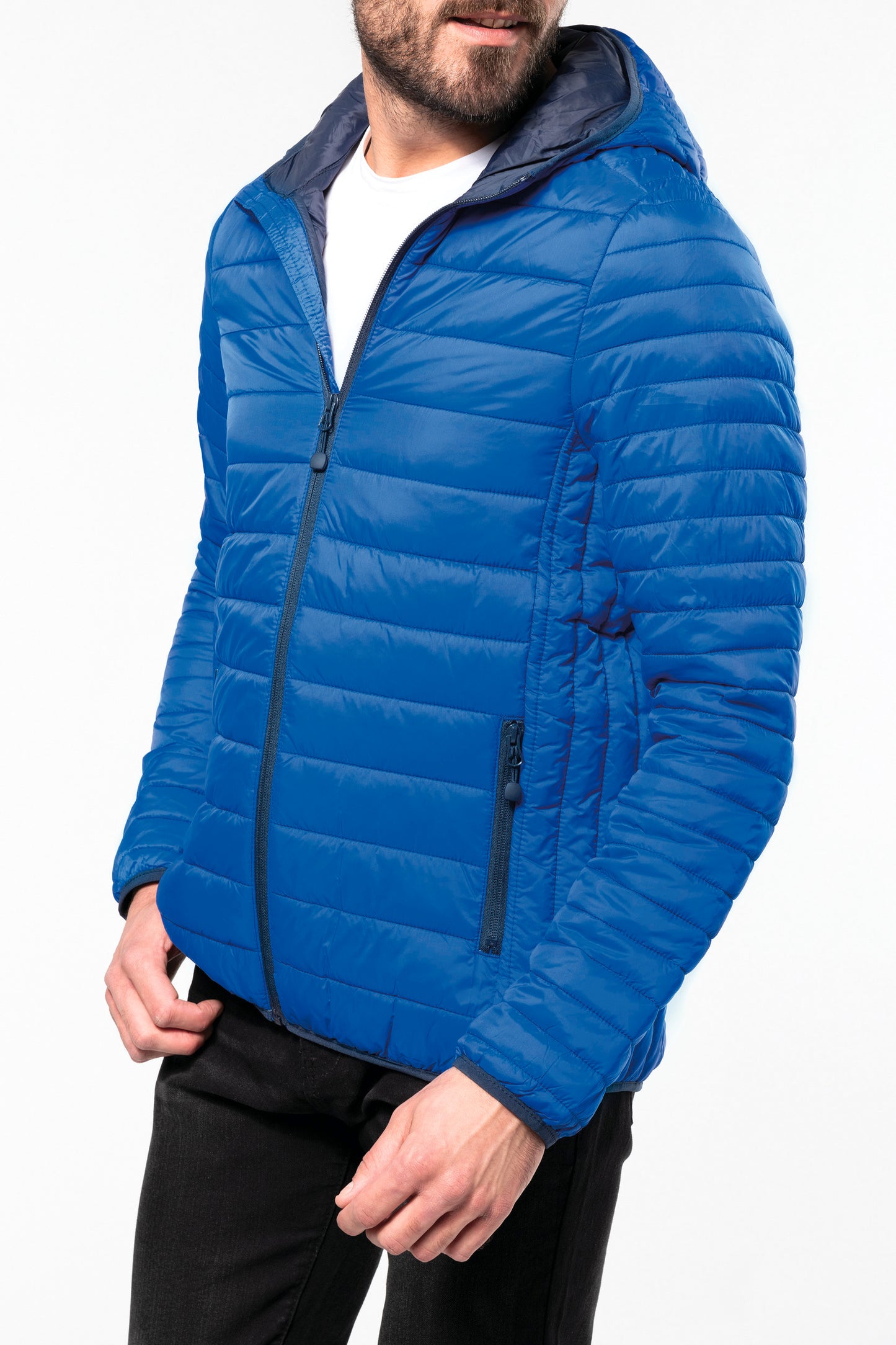 Men's lightweight hooded padded jacket