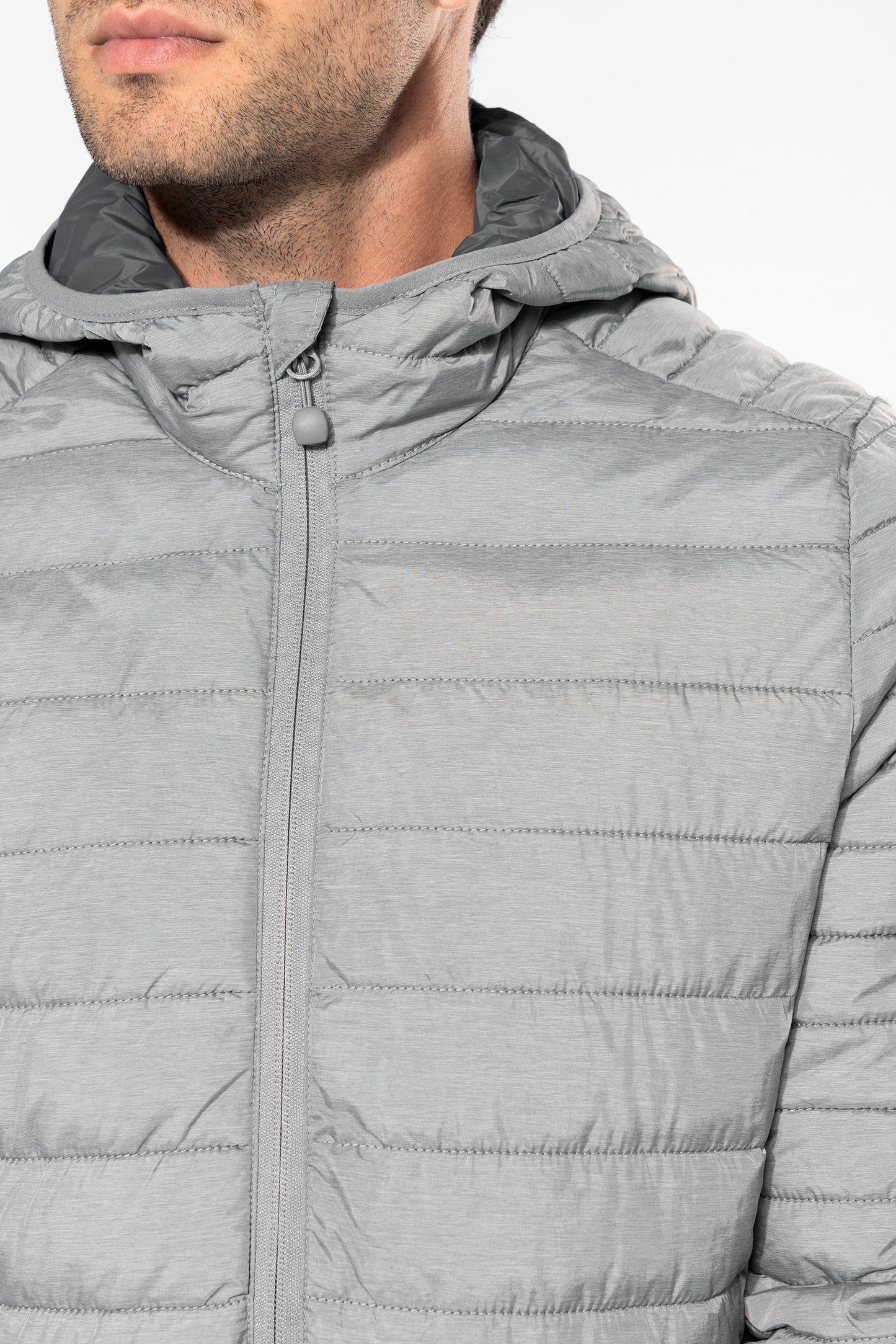 Men's lightweight hooded padded jacket