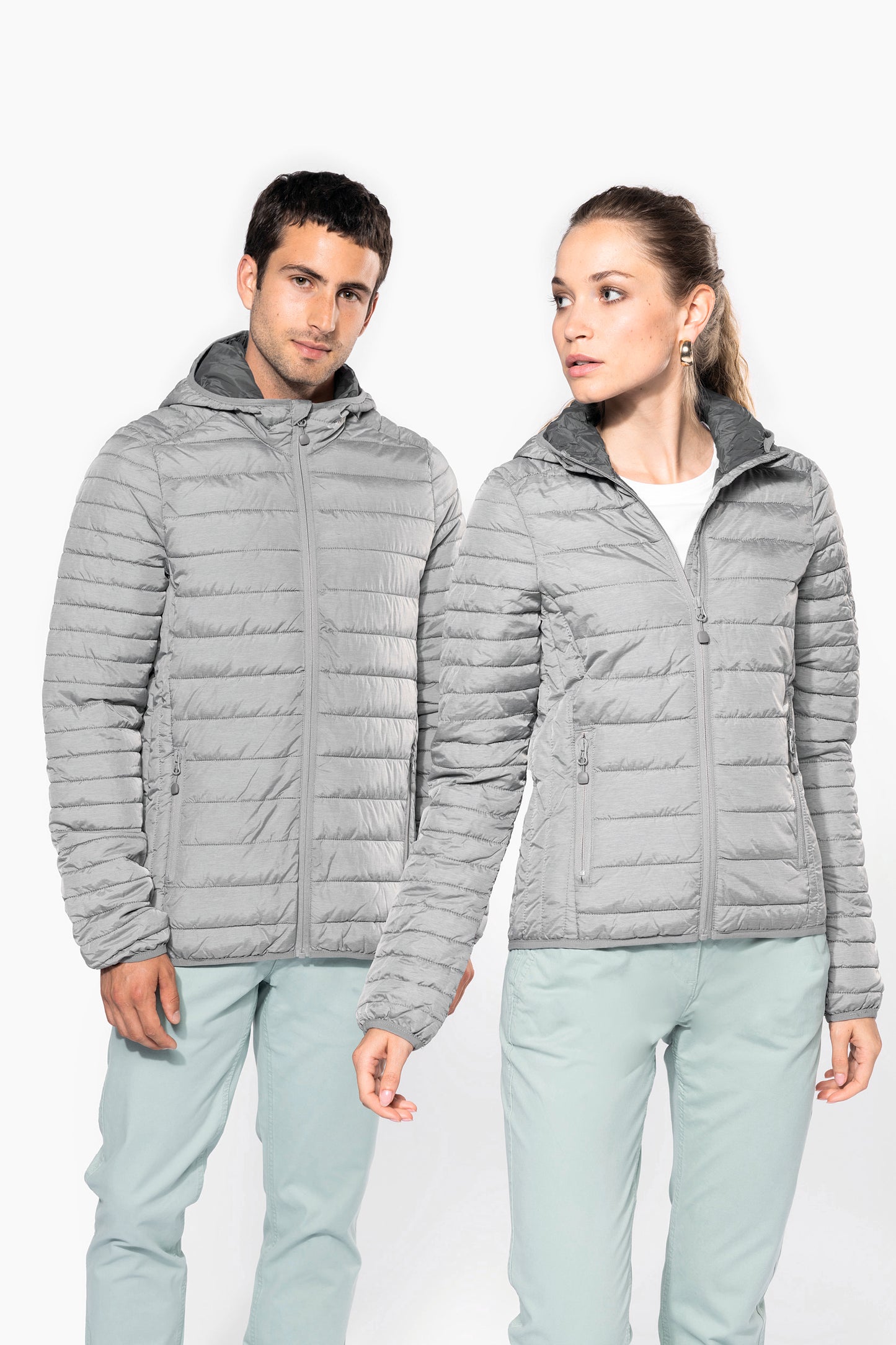 Men's lightweight hooded padded jacket