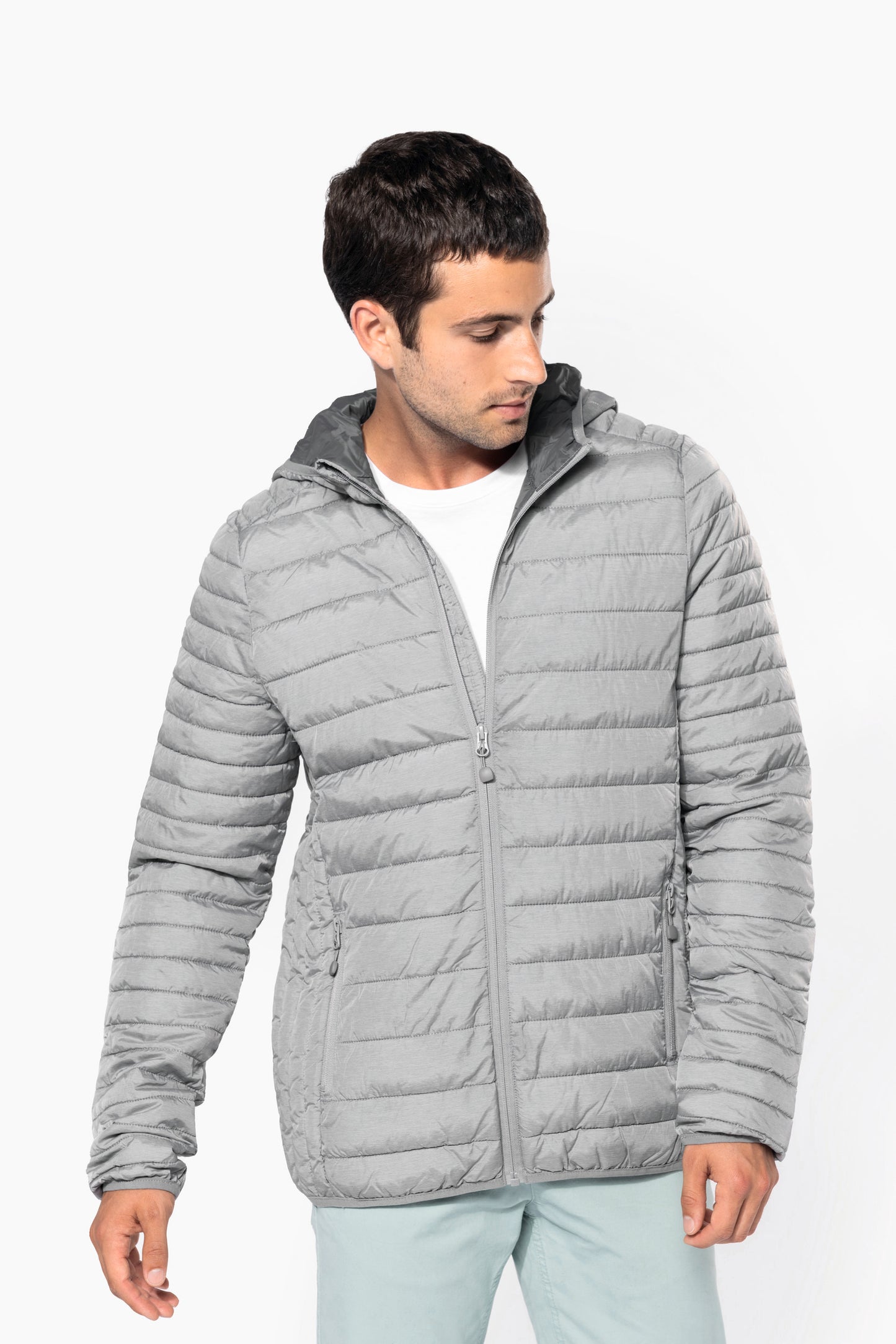 Men's lightweight hooded padded jacket