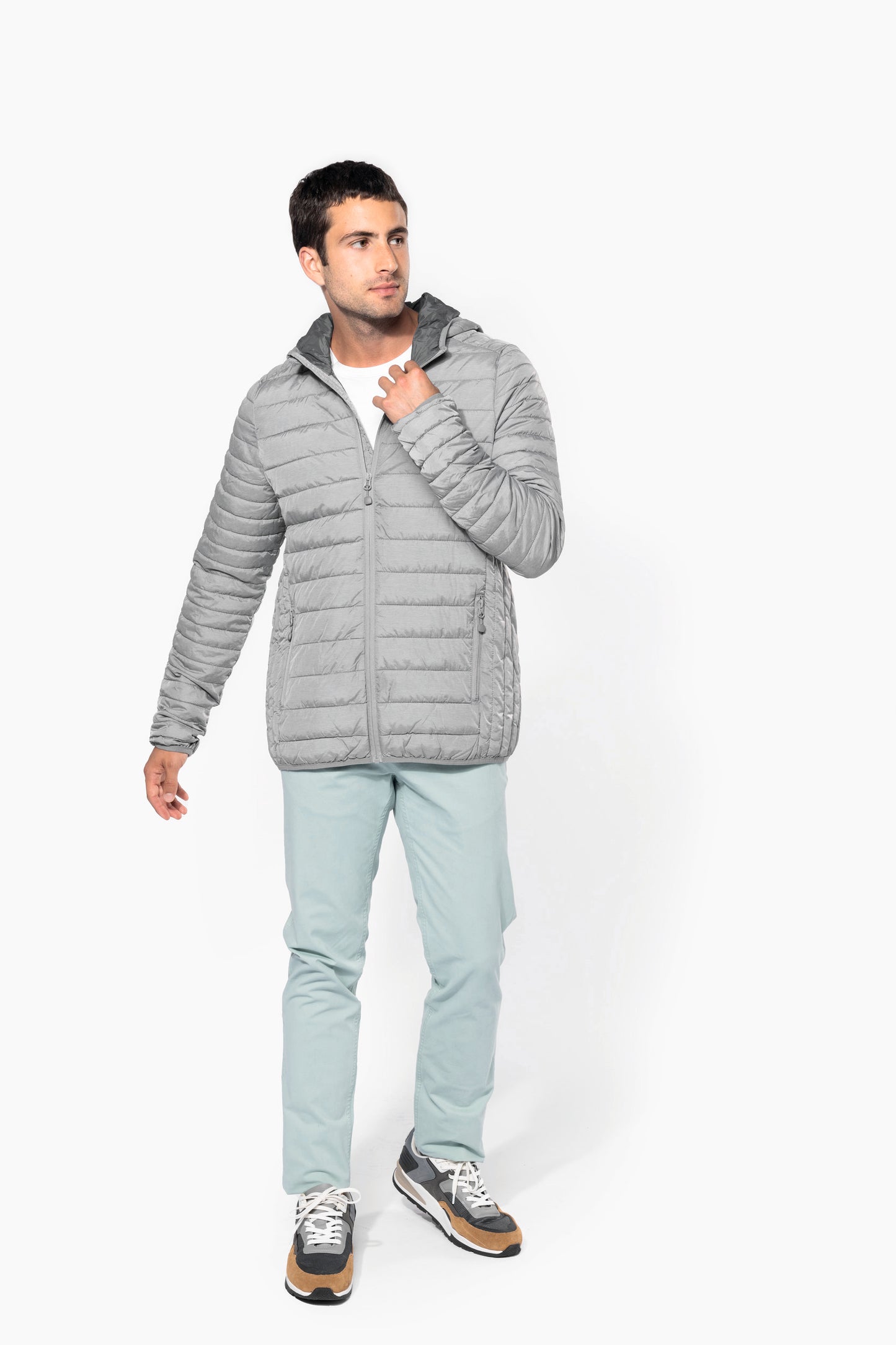 Men's lightweight hooded padded jacket