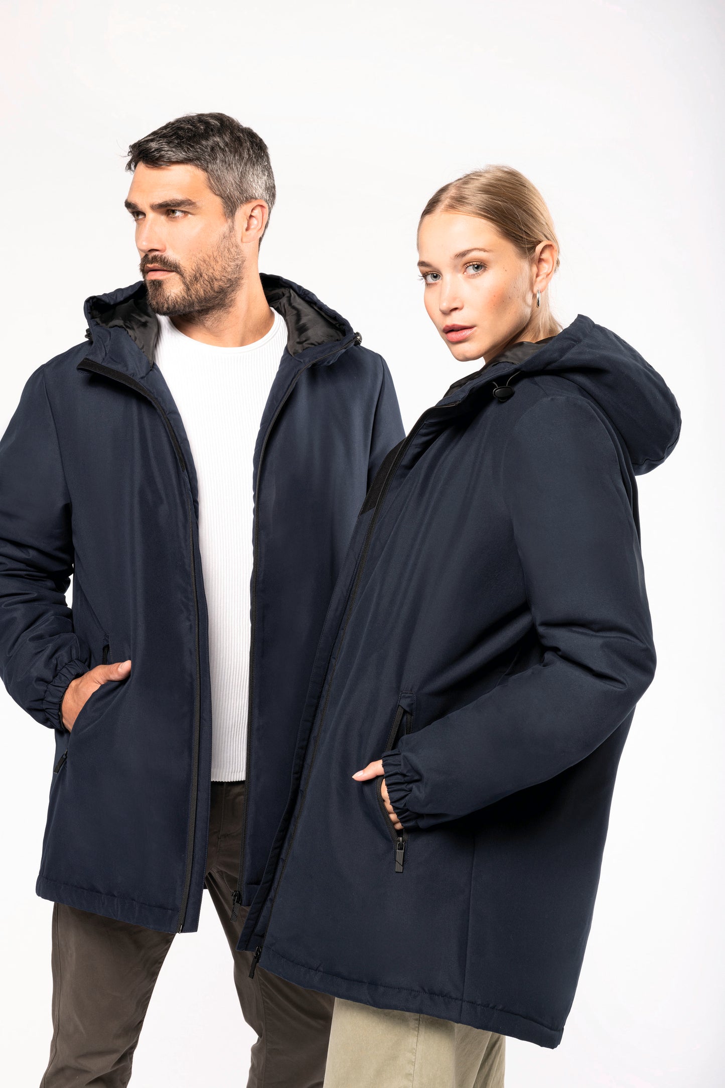 Unisex gerecyclede parka met capuchon