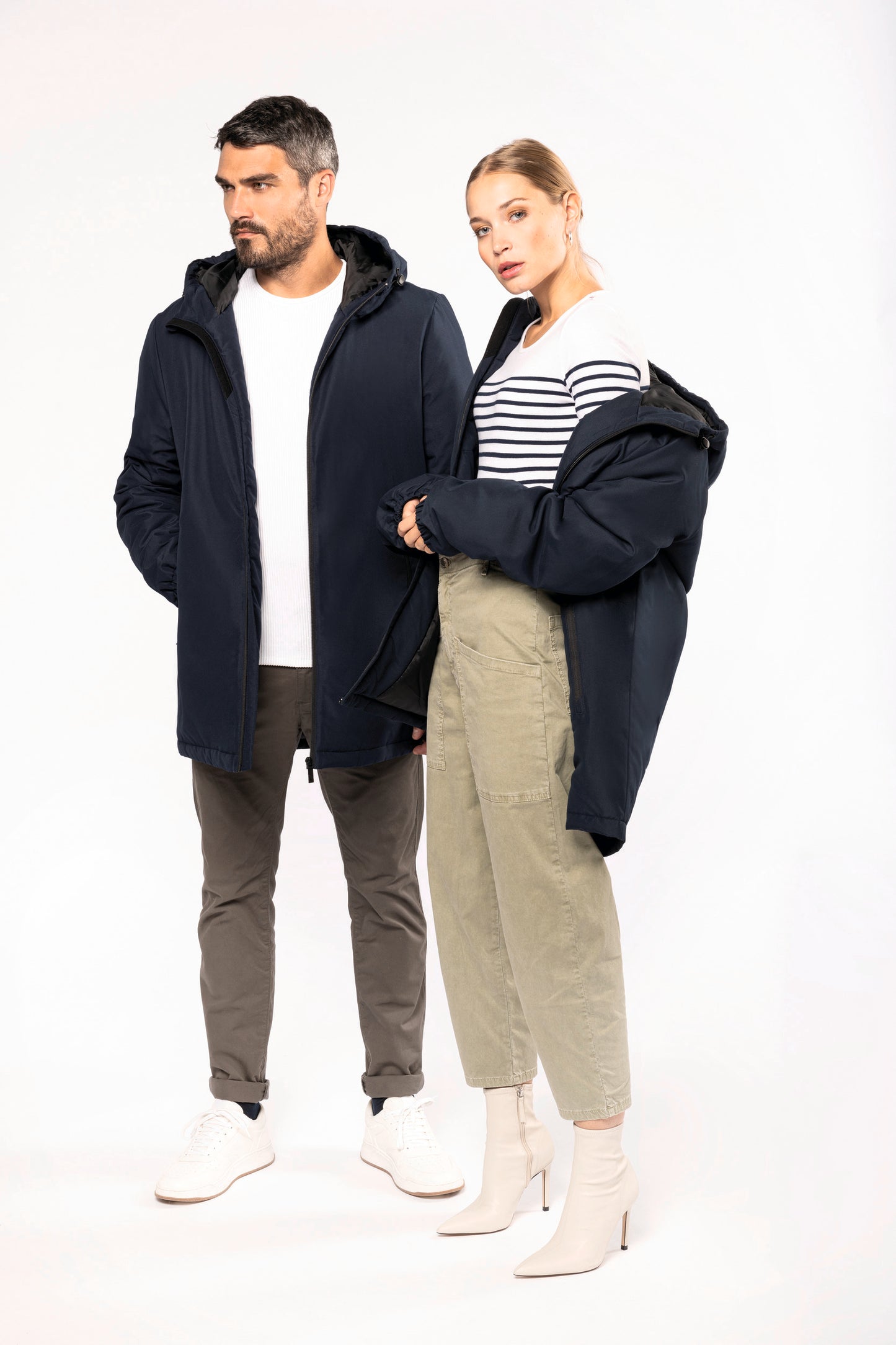 Unisex gerecyclede parka met capuchon