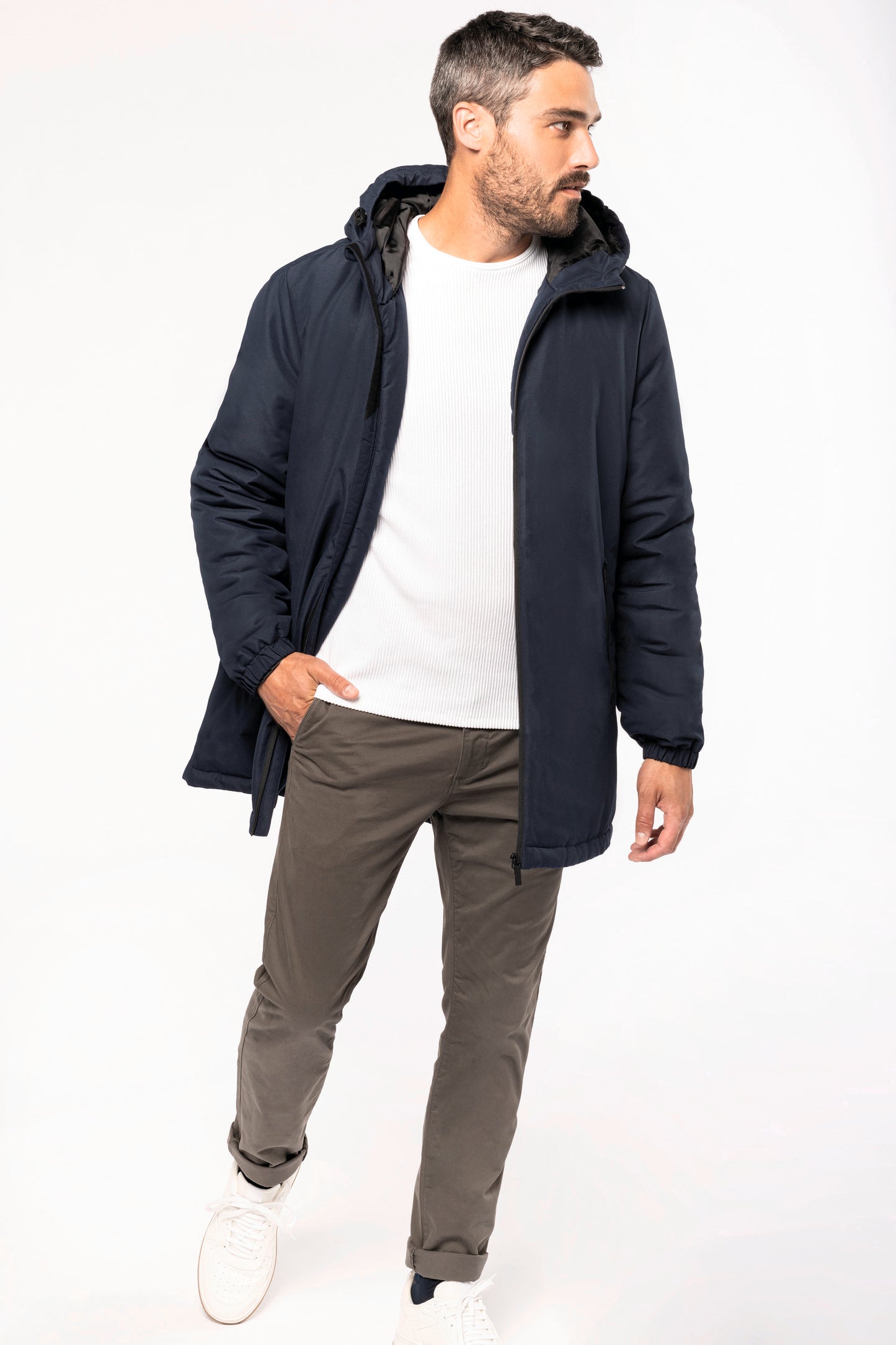 Unisex gerecyclede parka met capuchon