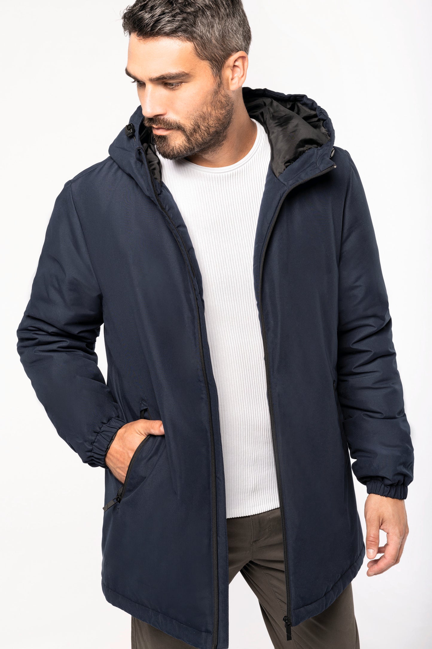 Unisex gerecyclede parka met capuchon